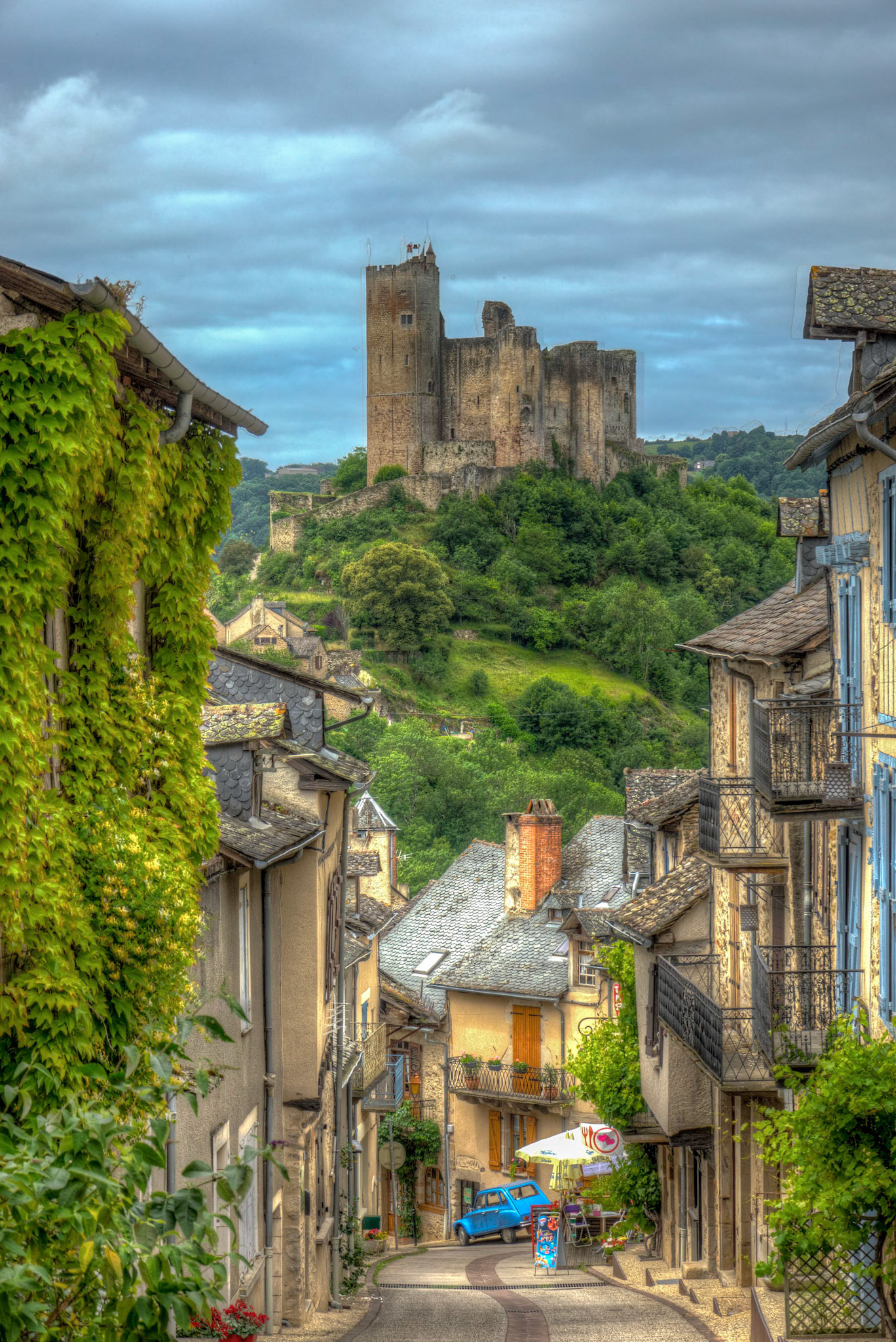 Najac Castle from Najac Vilage