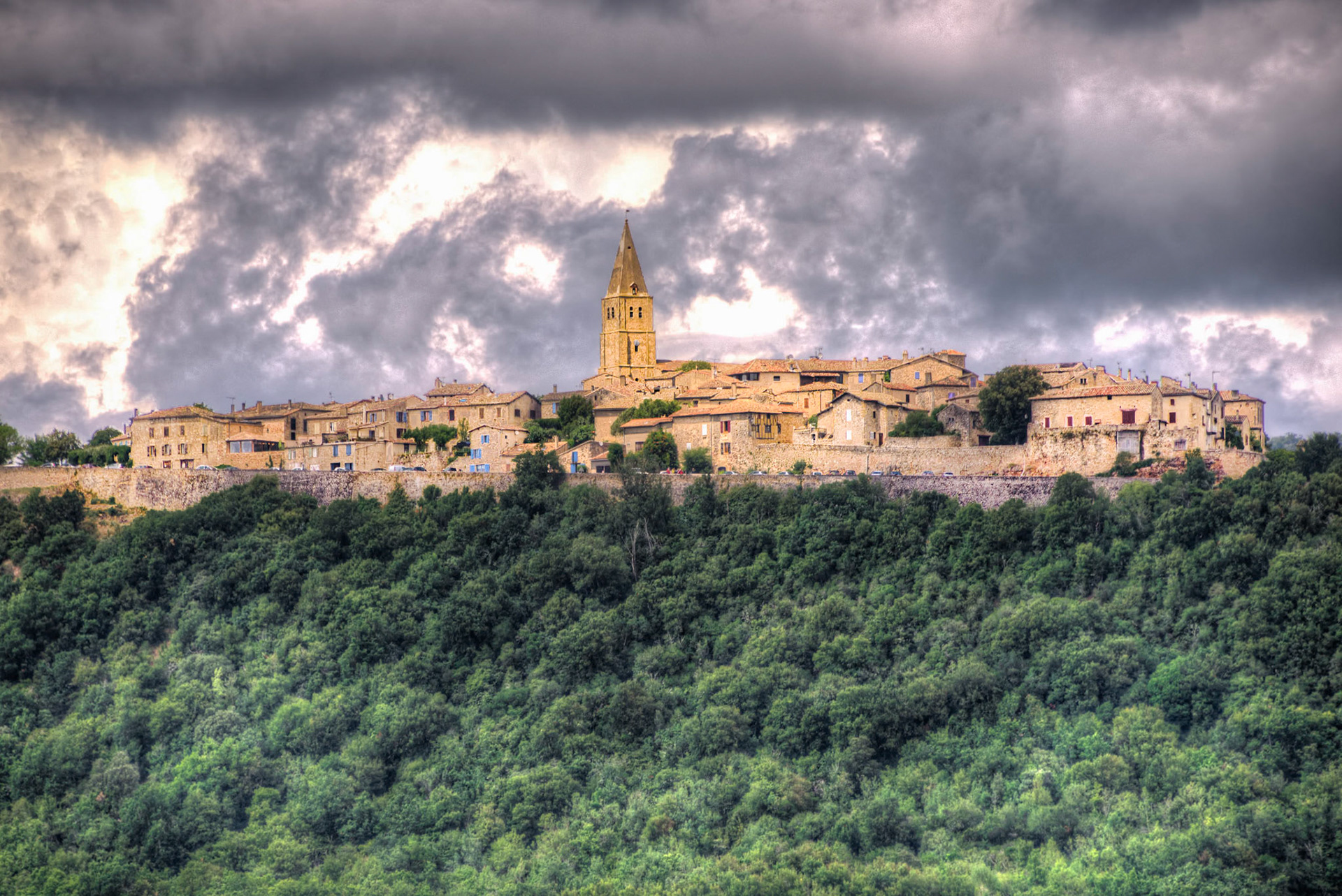 sunlight hits Puycelci