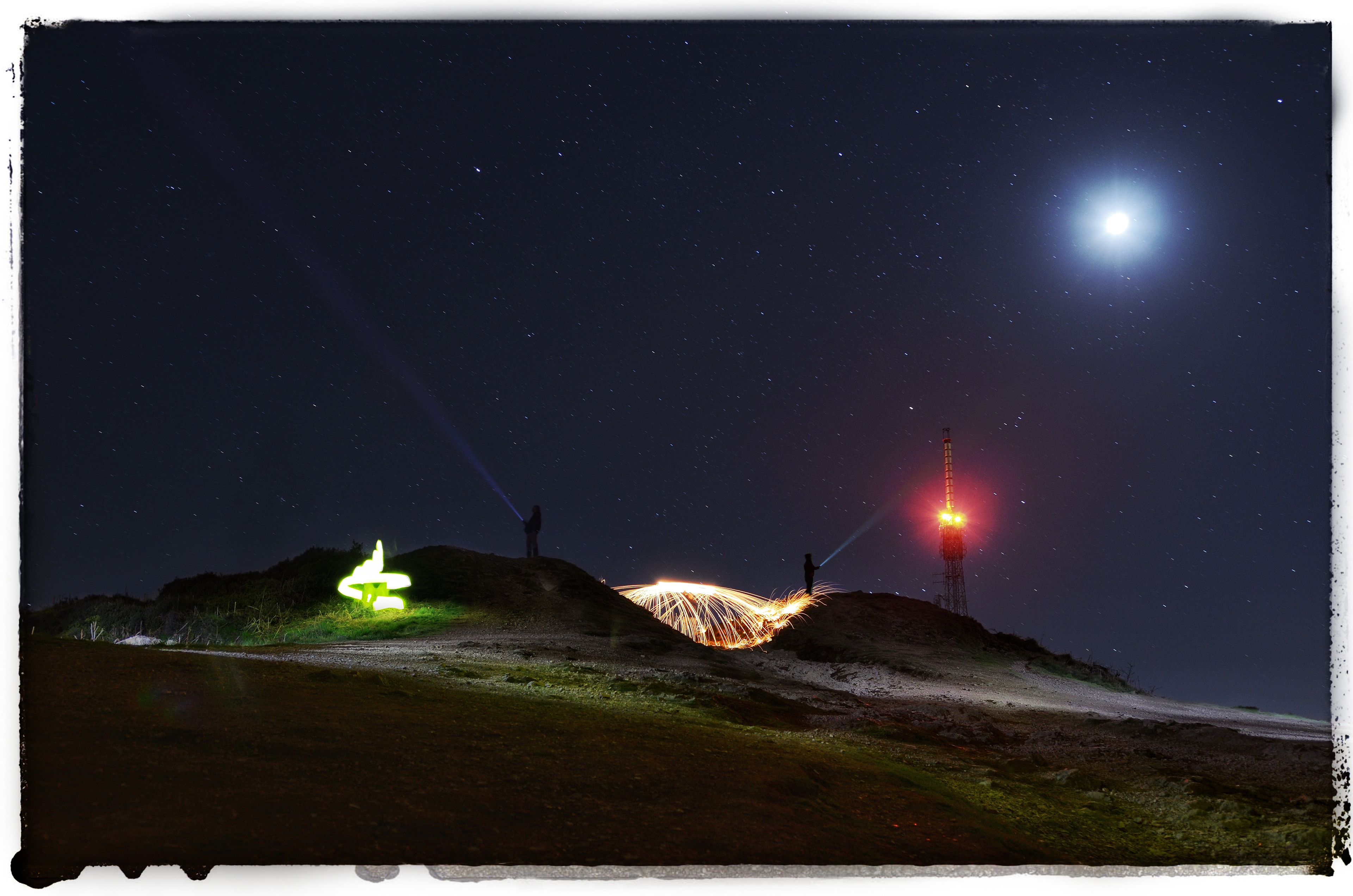 WREKIN SUMMIT LIGHT PAINTING