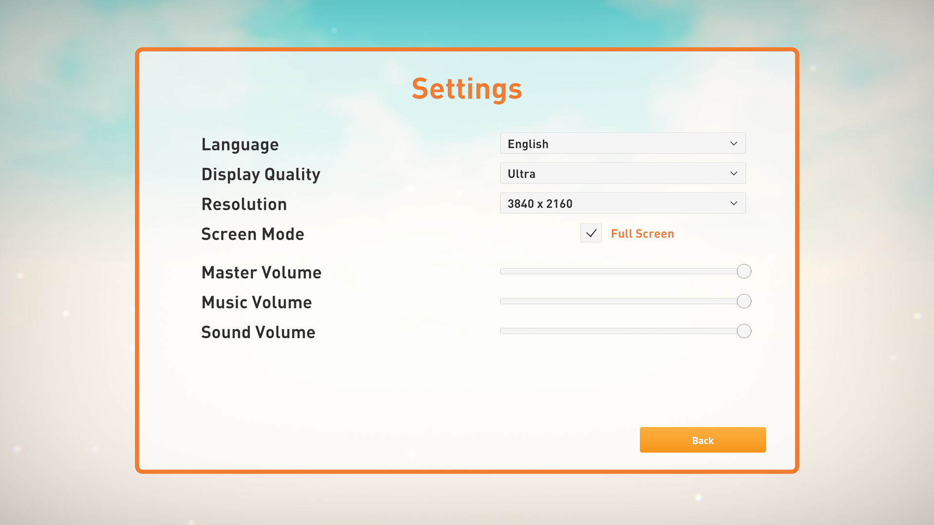 P3 - Setting page