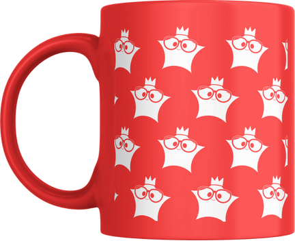 Red-white star mug