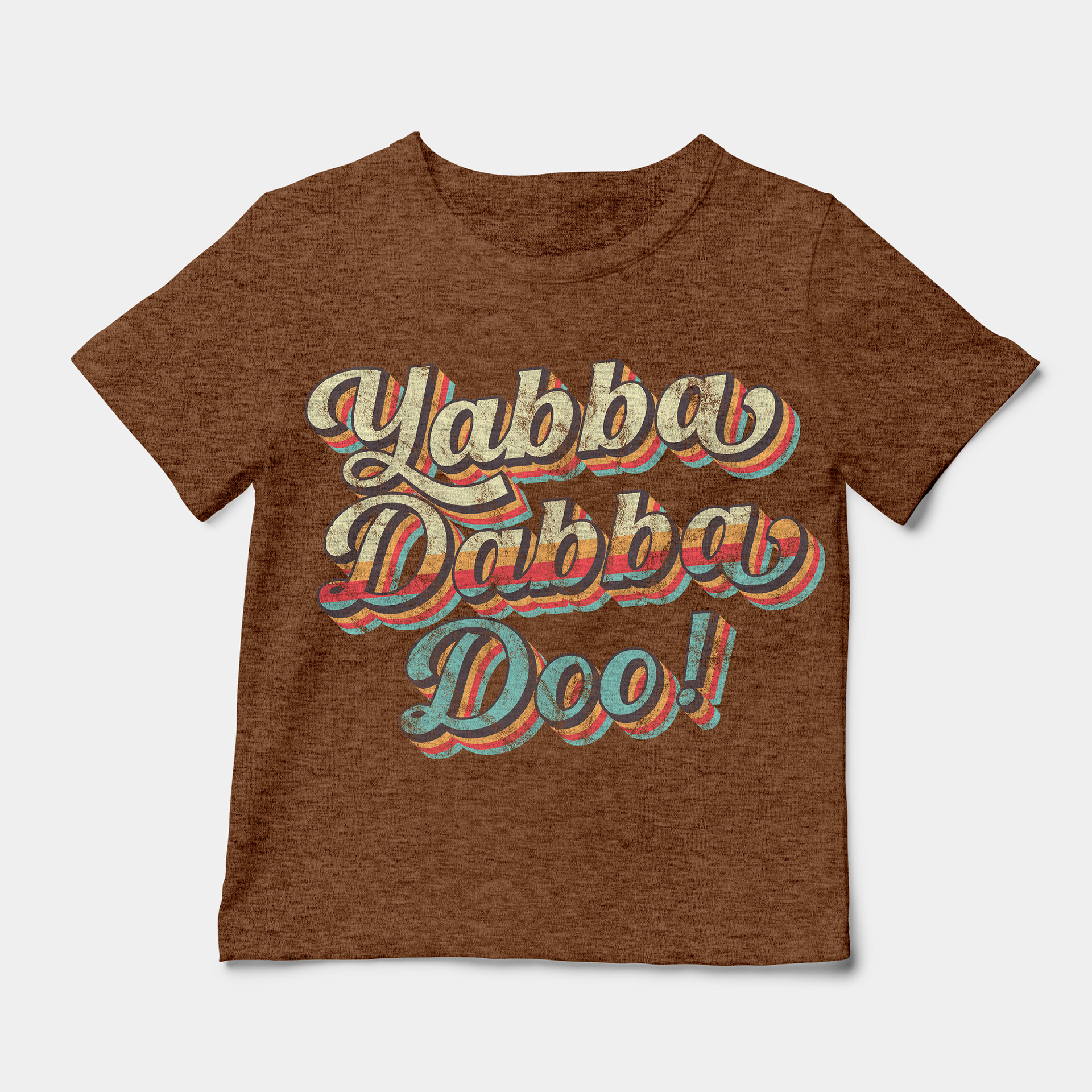 His favorite t-shirt, with a Flintstones catchphrase