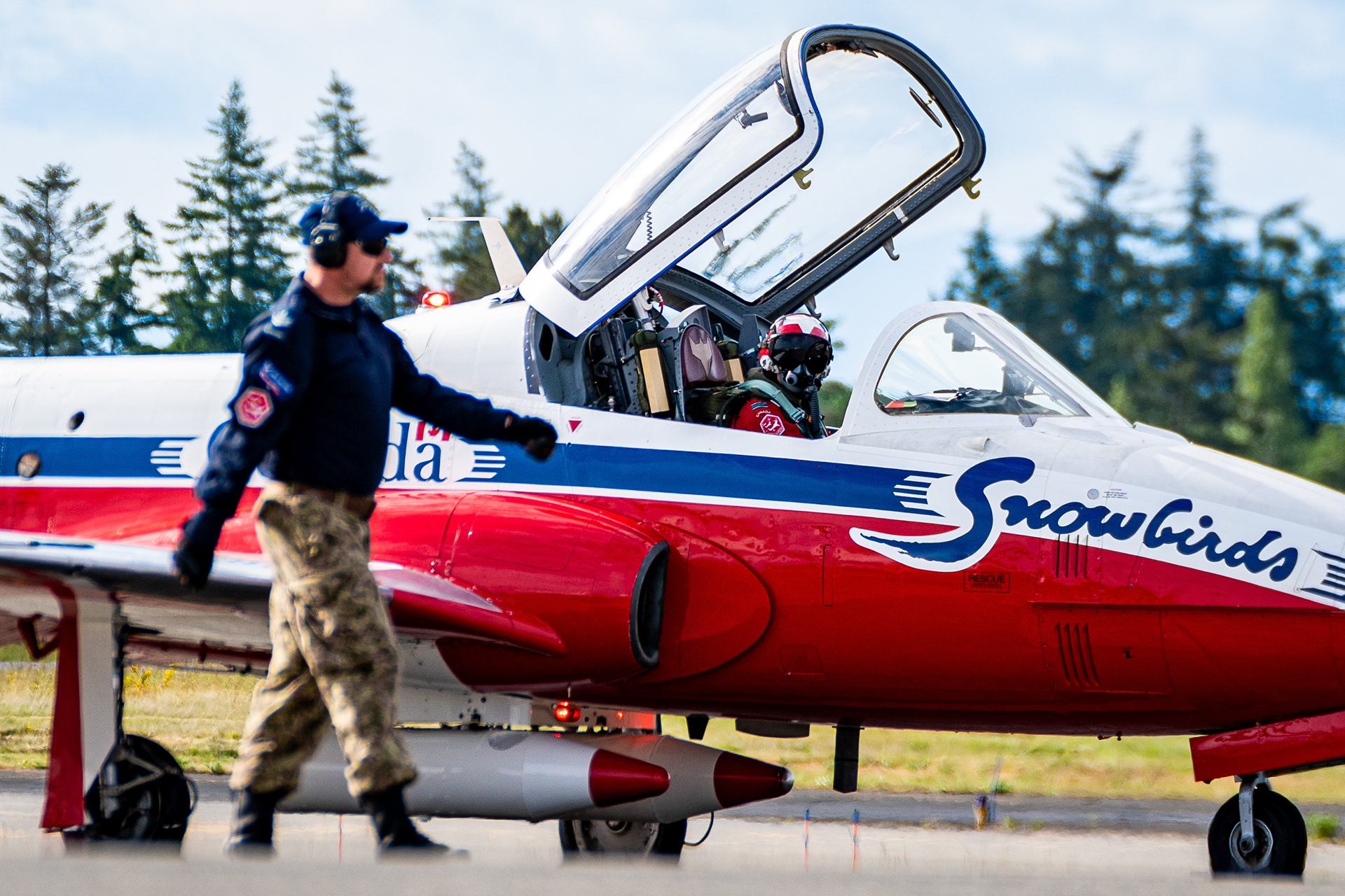 2025 Snowbird 1 Maj Brent Handy during media day