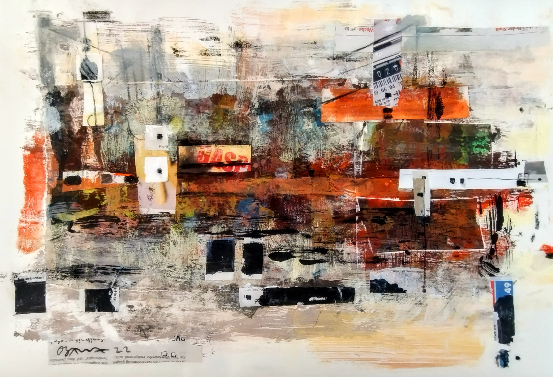 2022, paper, acrylic paint on paper, 31x48cm.