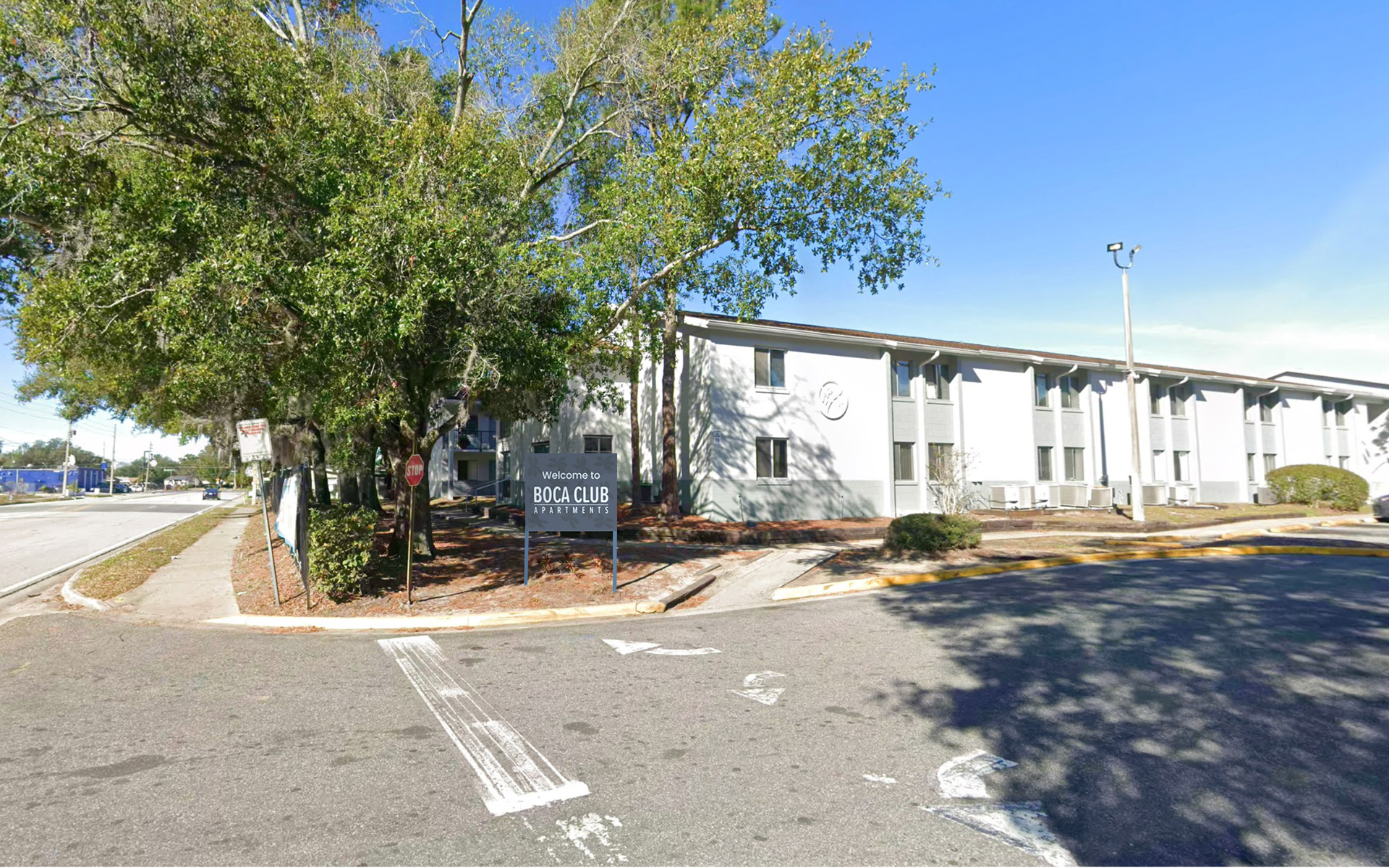 Rendering of the new gateway sign on the left hand side of the complex's main entrance.