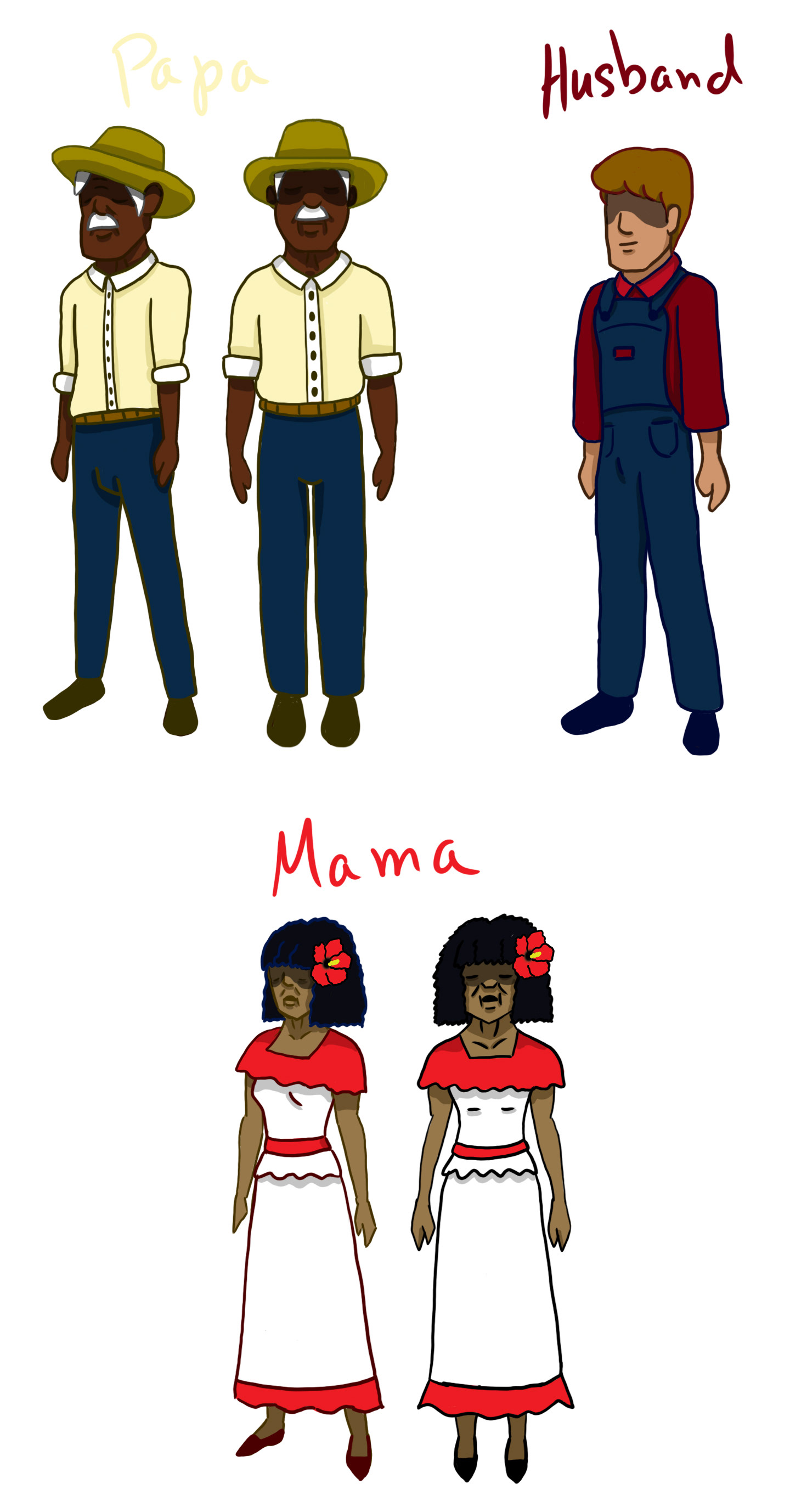 En Mi Viejo San Juan: Other Characters Designs