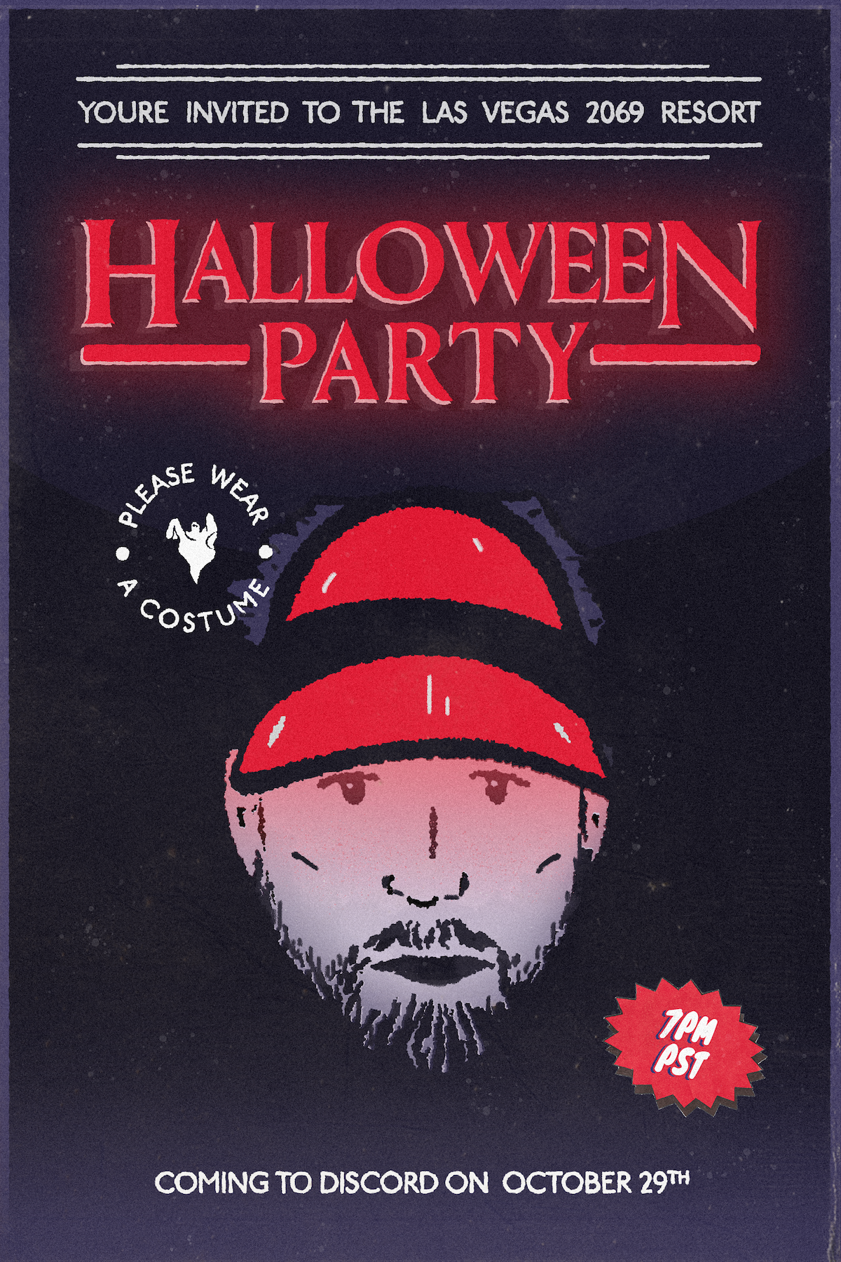 Brian Foster Discord Halloween Party Flyer
