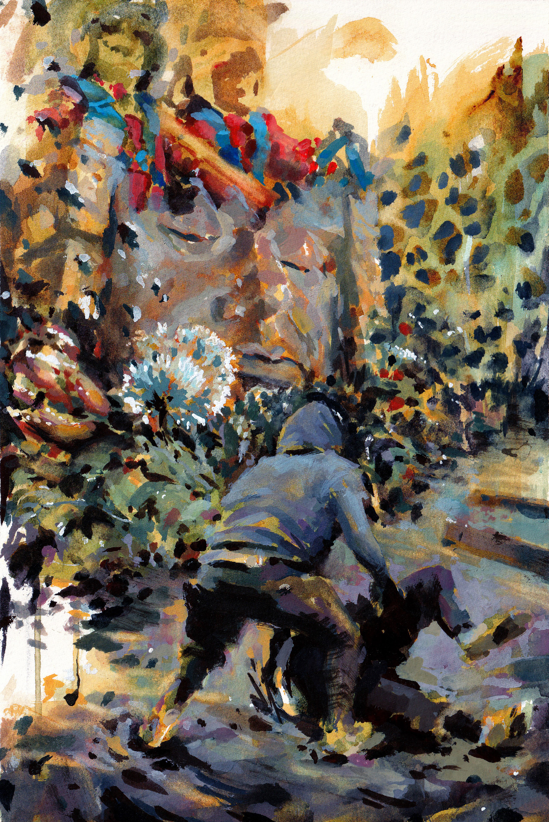 Untitled 001: Gouache on Paper