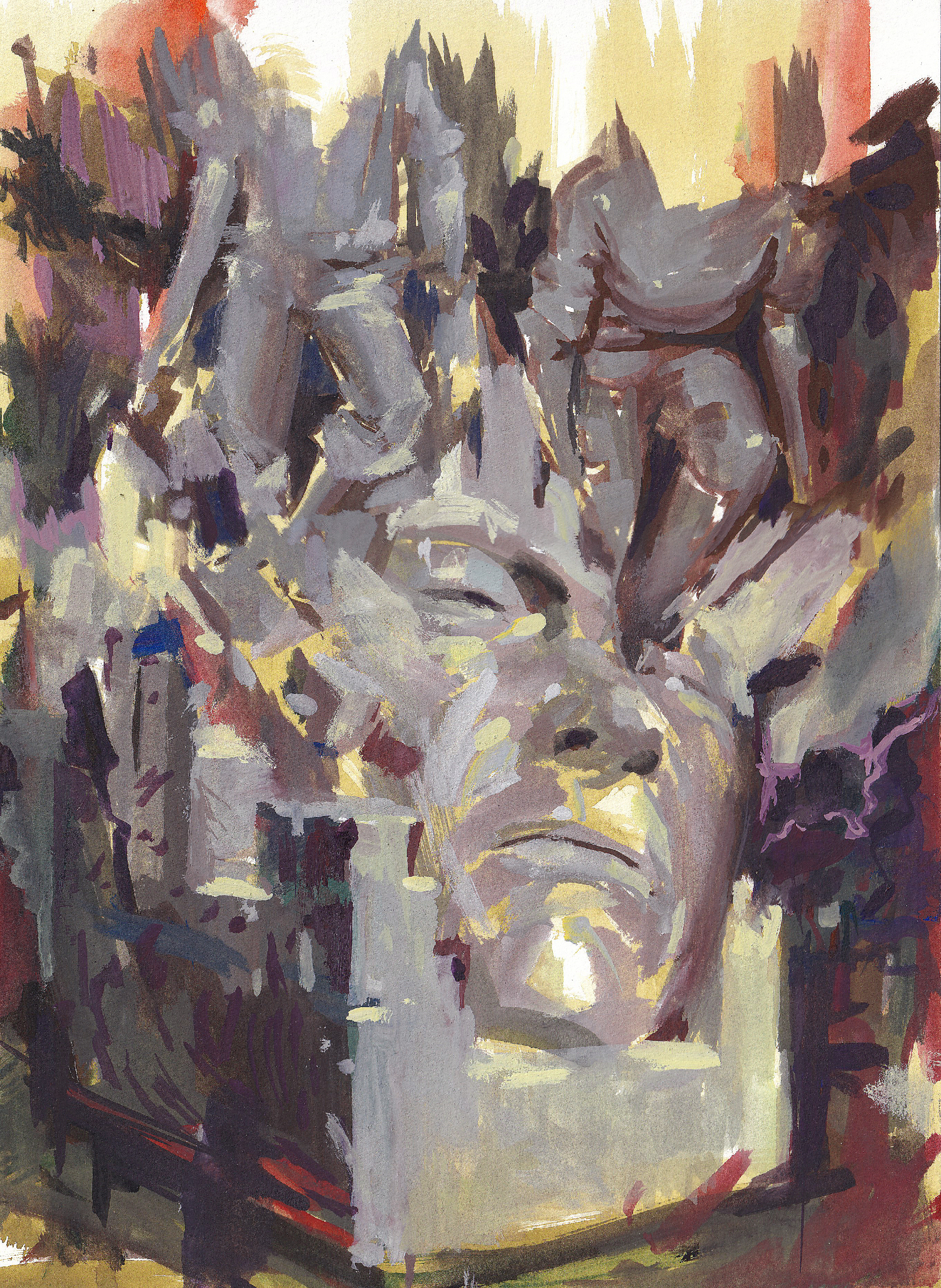 Red Wine: Gouache on Paper