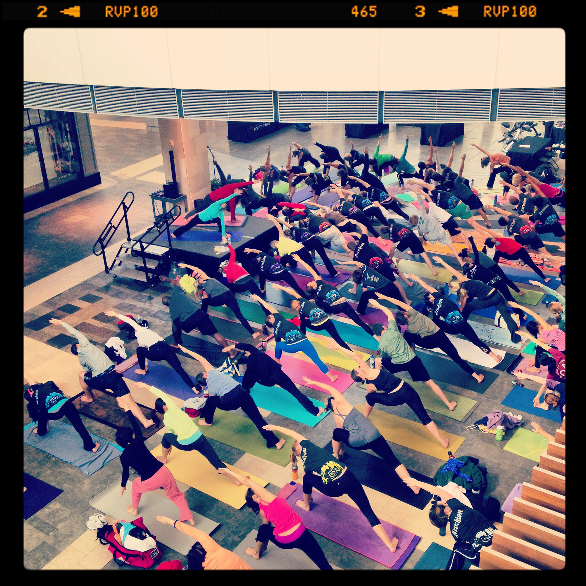 Morning yoga event from a mall-wide wellness event I helped to plan while a manager at a popular women's fitness apparel store