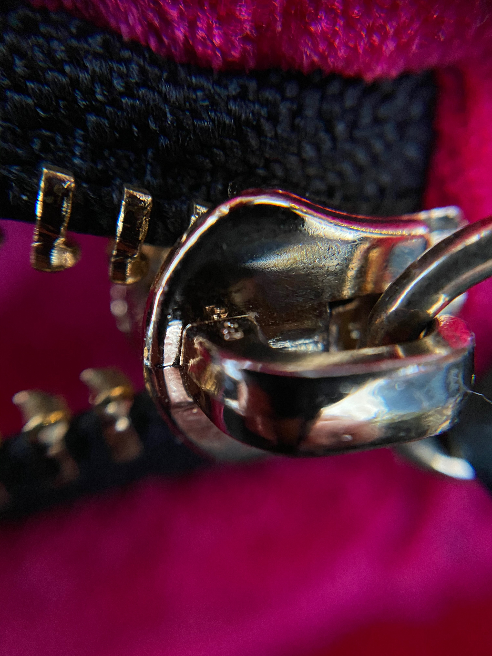 Macro shot of a zipper on my bag