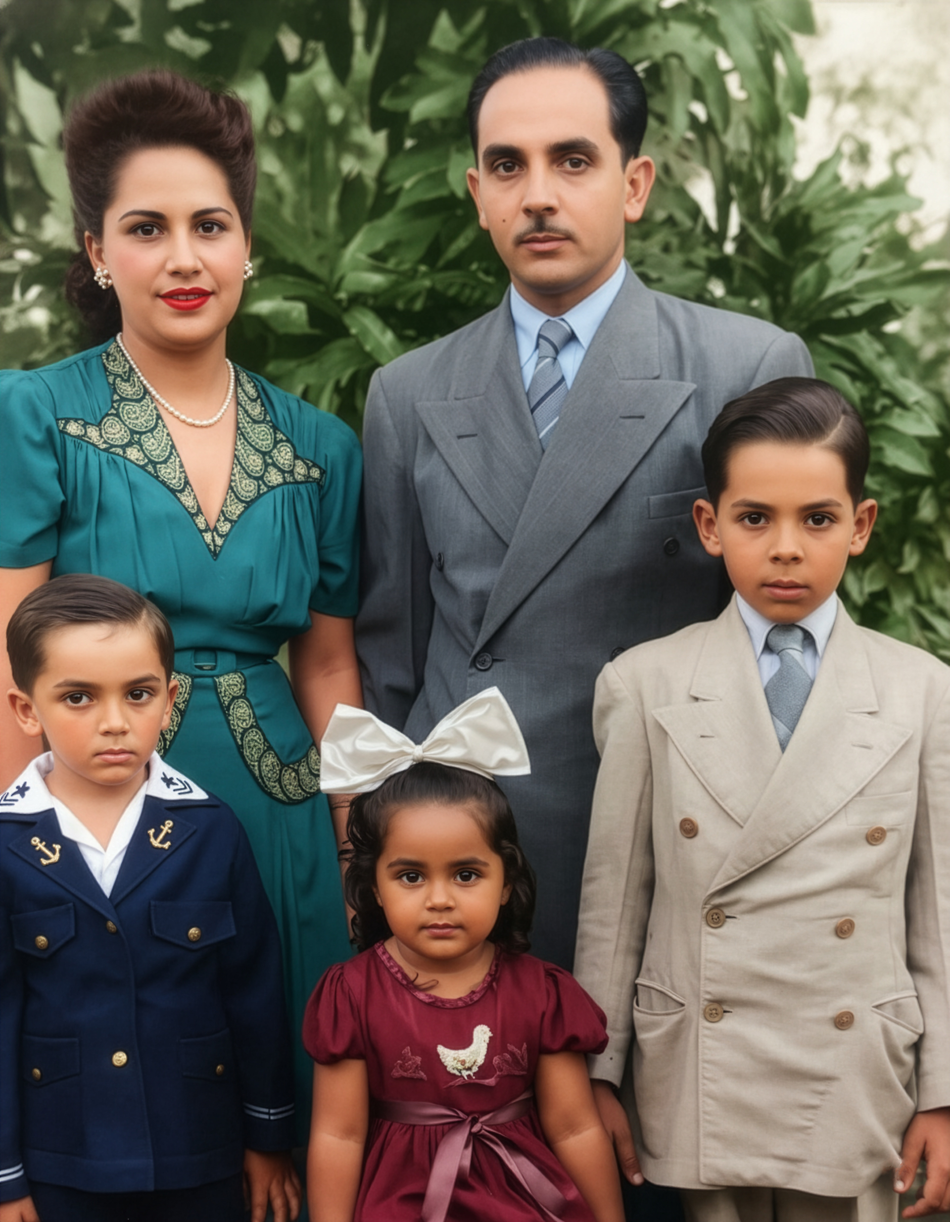 Germania (Mamania), Juan(Pajuan) e hijos : Juanin, Manolo y Pilar, ( falta Maria aun no nacida")