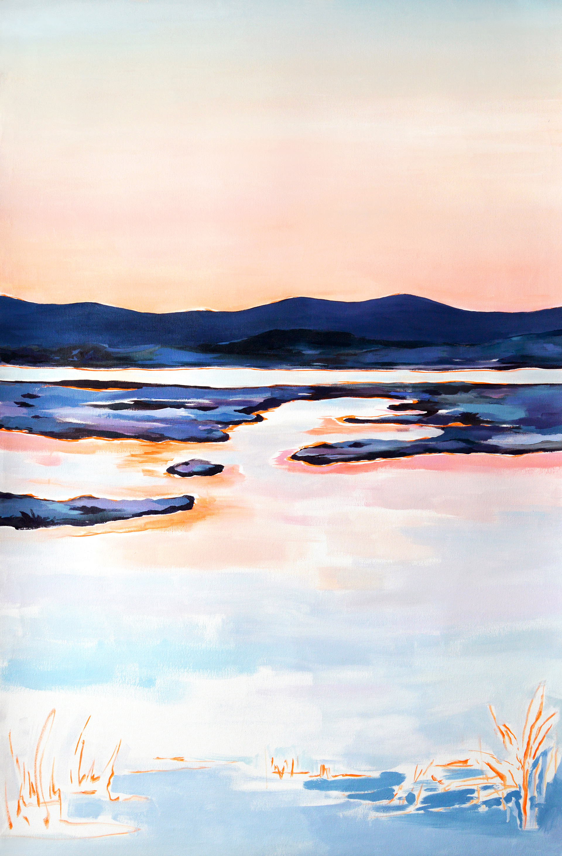 ΕΚΕΙ 4. 2024. ΛΑΔΙ ΣΕ ΚΑΜΒΑ. 121,5 x 76 cm