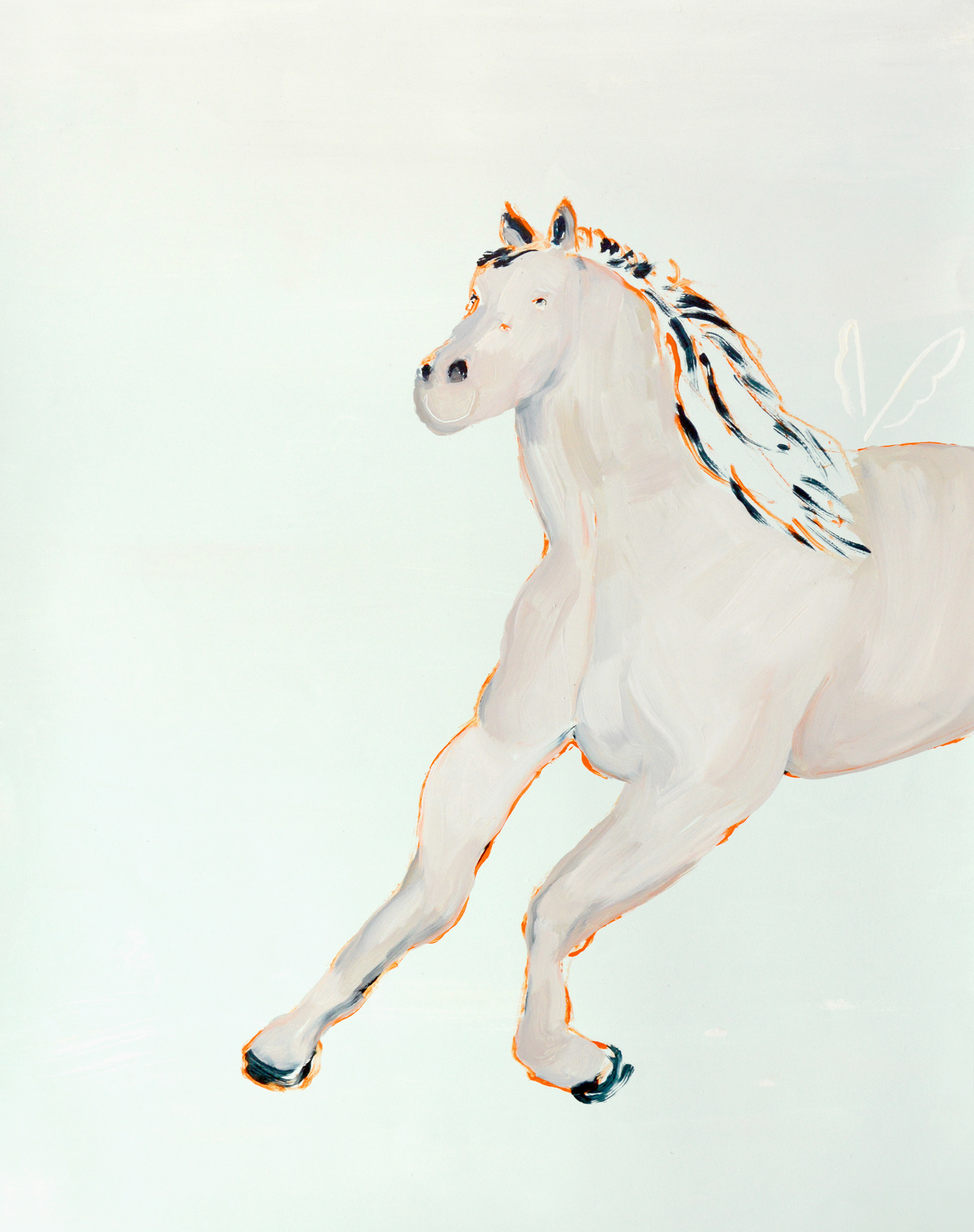 ΑΛΟΓΟ ΜΕ ΦΤΕΡΑ 3. 2023. ΛΑΔΙ ΣΕ ΧΑΡΤΙ. 65 x 50 cm