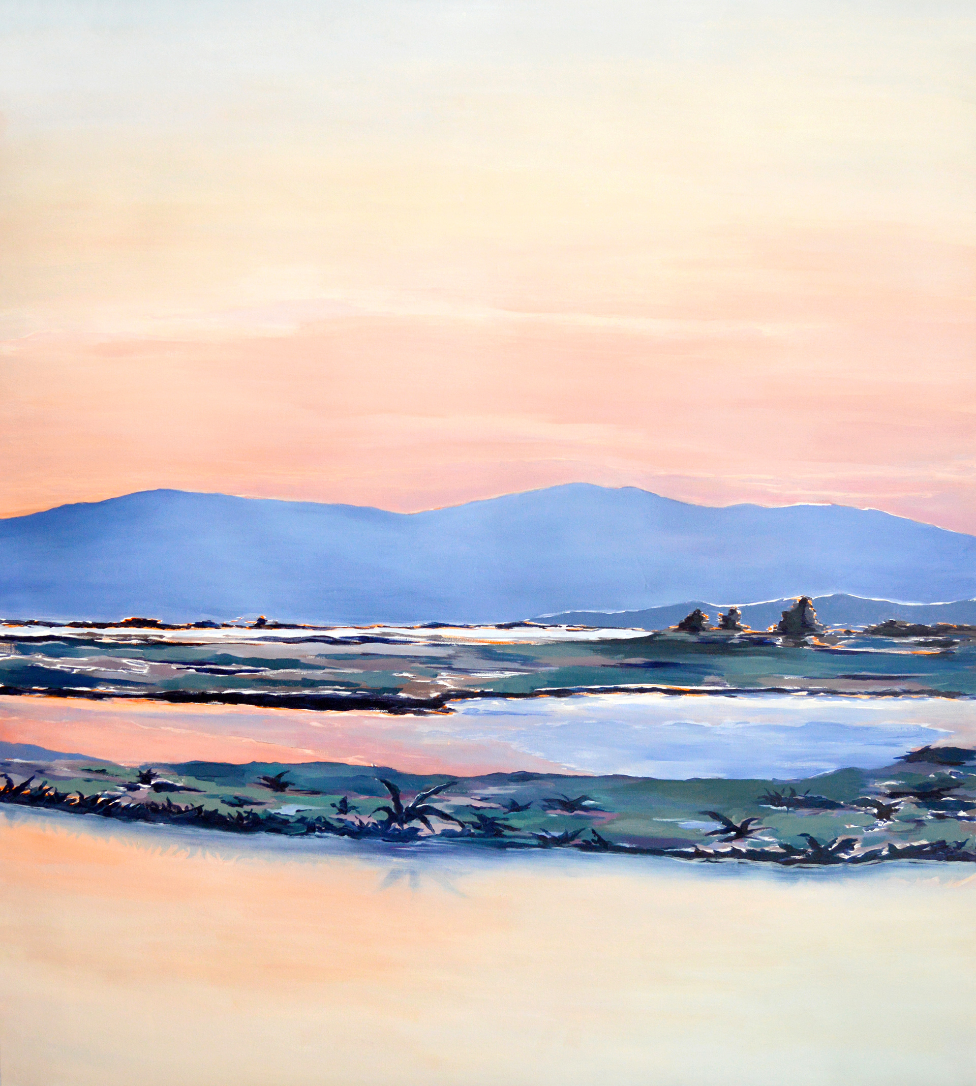 ΕΚΕΙ 3. 2024. ΛΑΔΙ ΣΕ ΚΑΜΒΑ. 111 x 97,5 cm