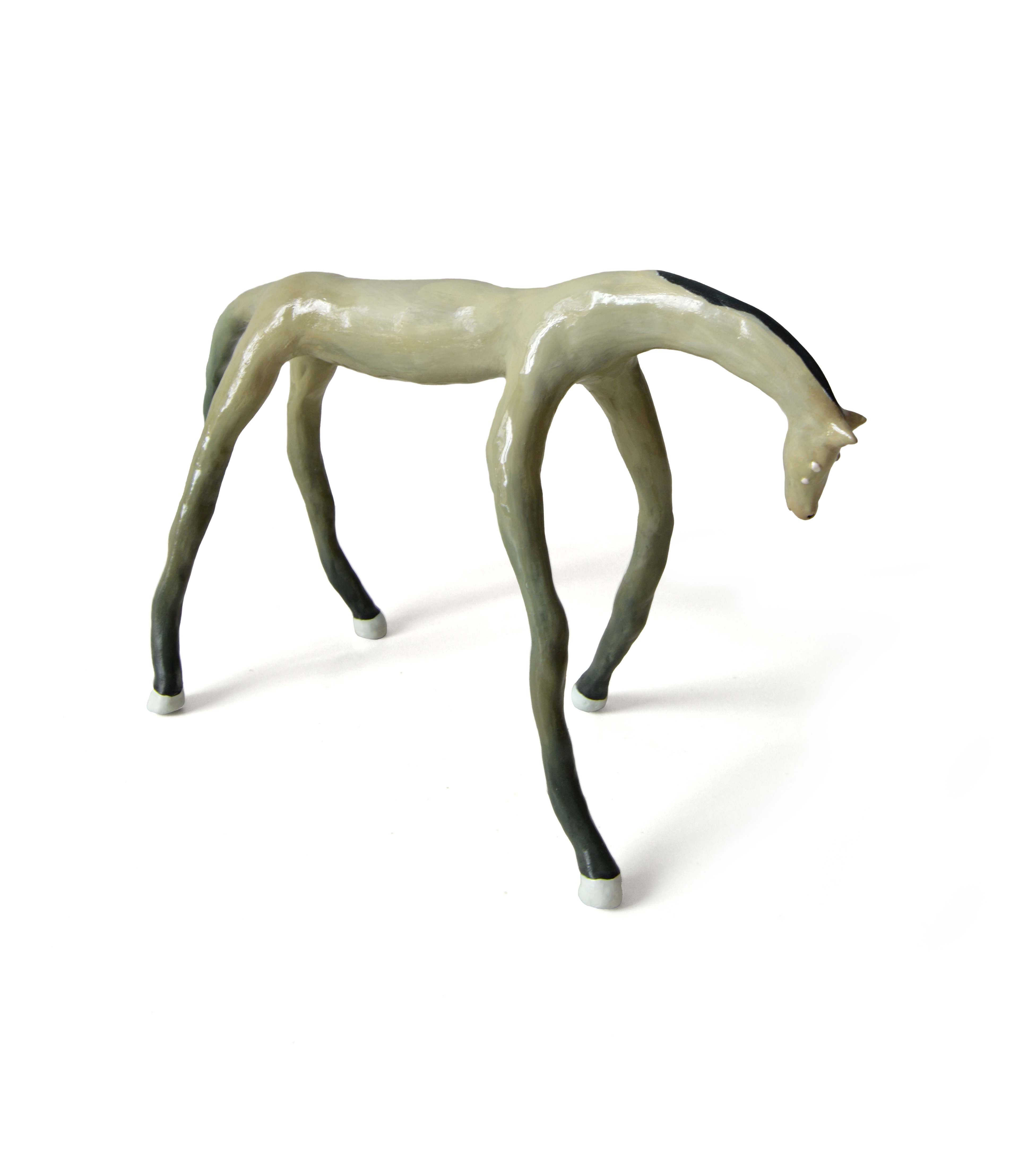 ΑΛΟΓΑΚΙ 4. 2024. ΛΑΔΙ ΣΕ ΠΗΛΟ. 35 x 14 x 21 cm