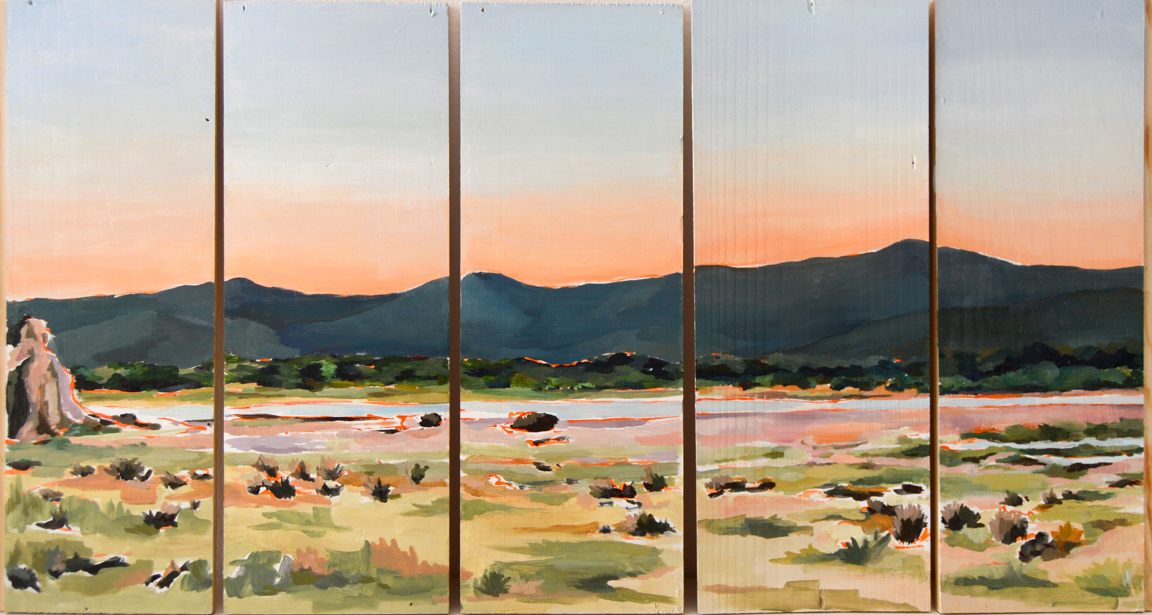 ΕΚΕΙ 14. 2024. ΛΑΔΙ ΣΕ ΞΥΛΟ. (5x) 35,5 x 12,5 cm
