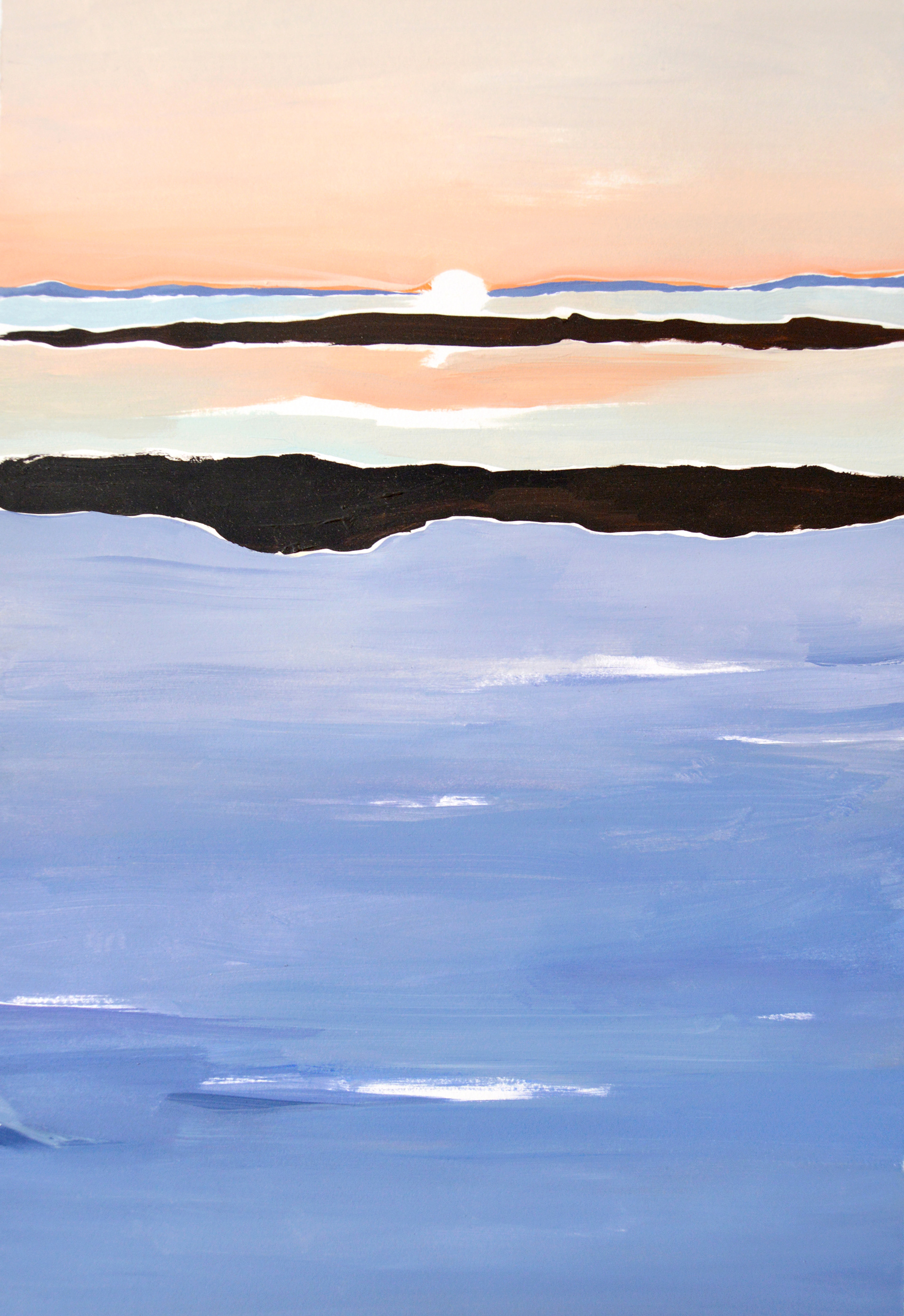 ΕΚΕΙ 10. 2024. ΛΑΔΙ ΣΕ ΧΑΡΤΙ. 42 x 30 cm