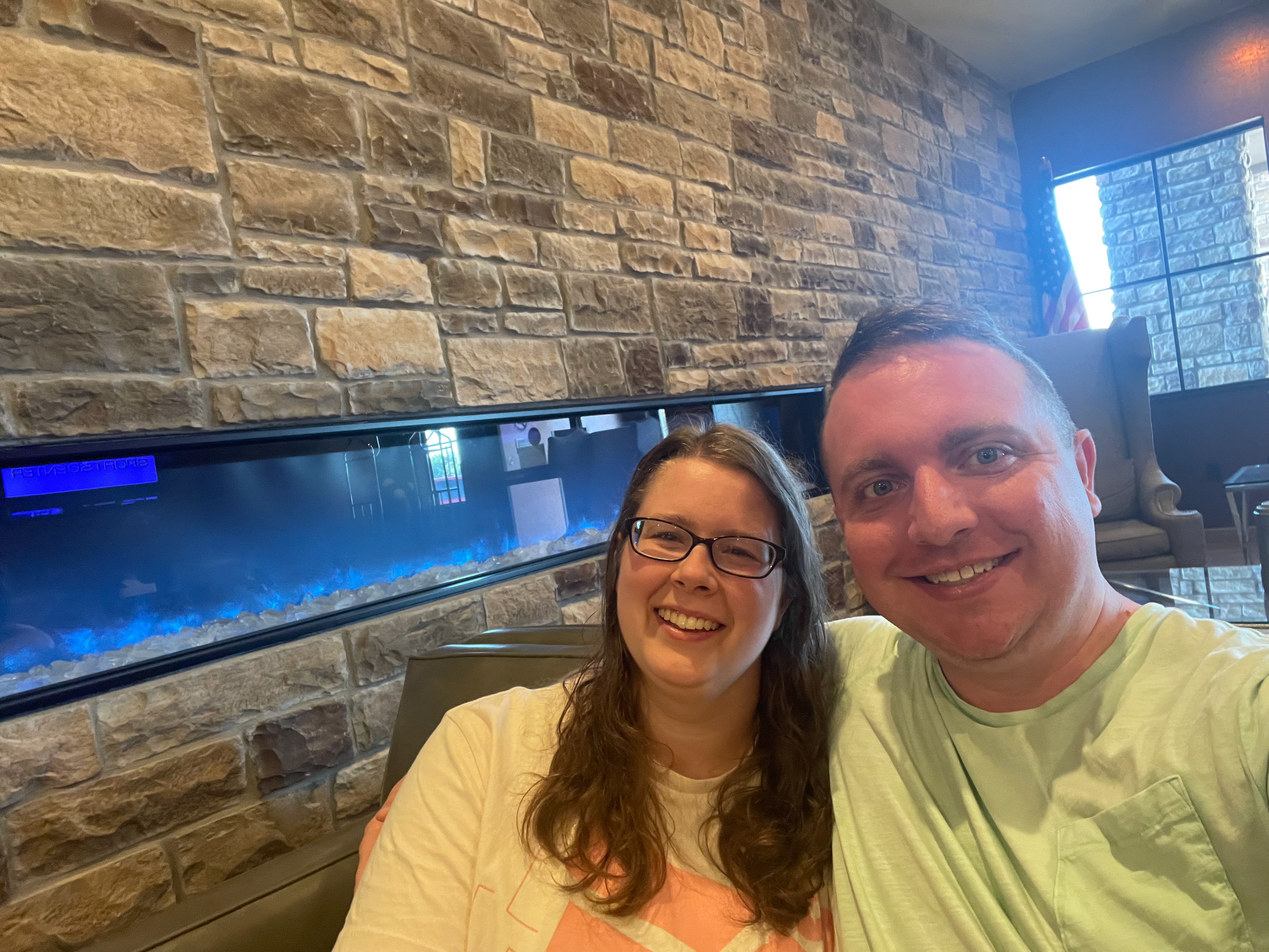 The Morning after we got married in our hotel about to check out!