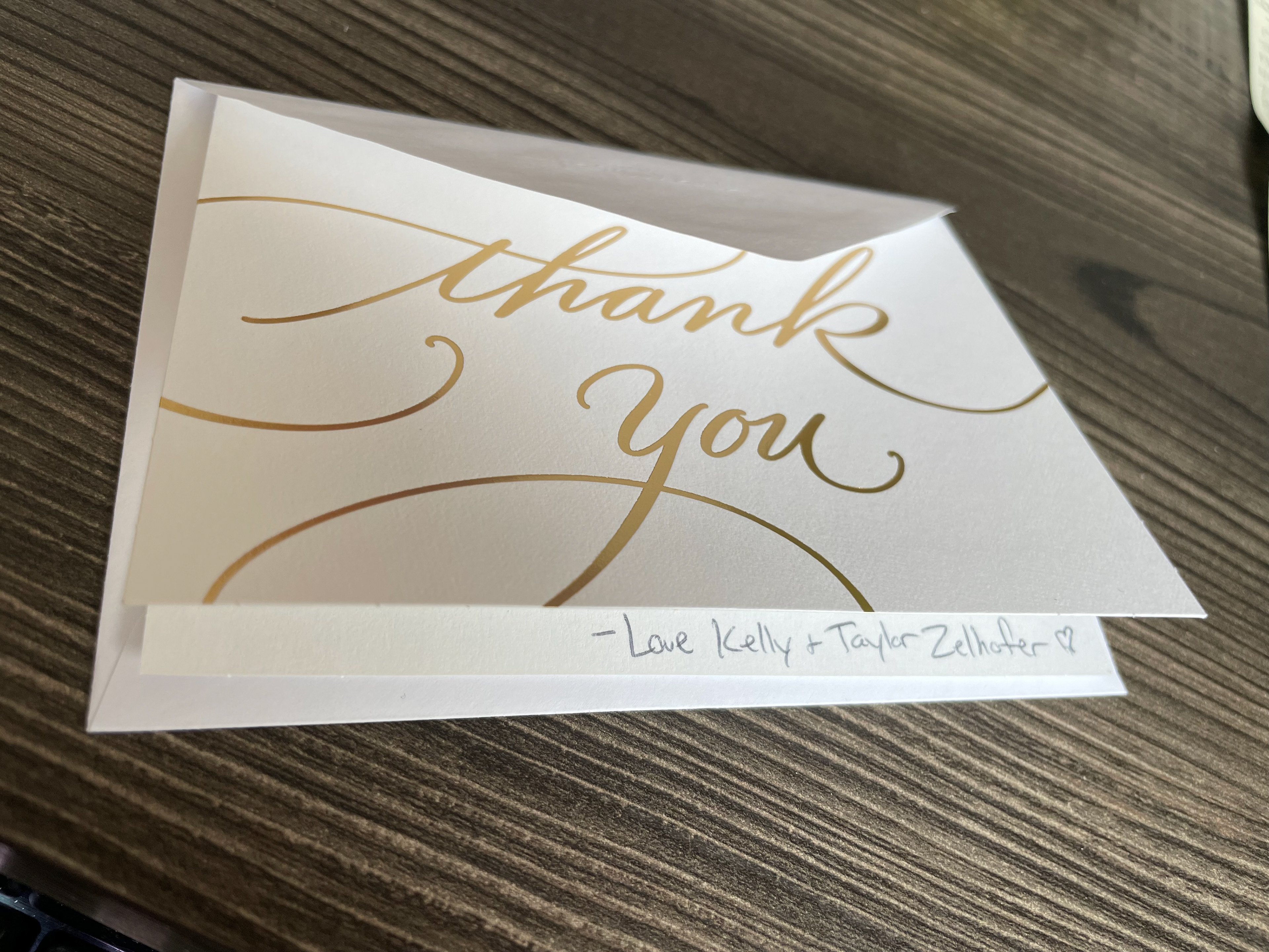 Our Thank You Cards We Sent Out