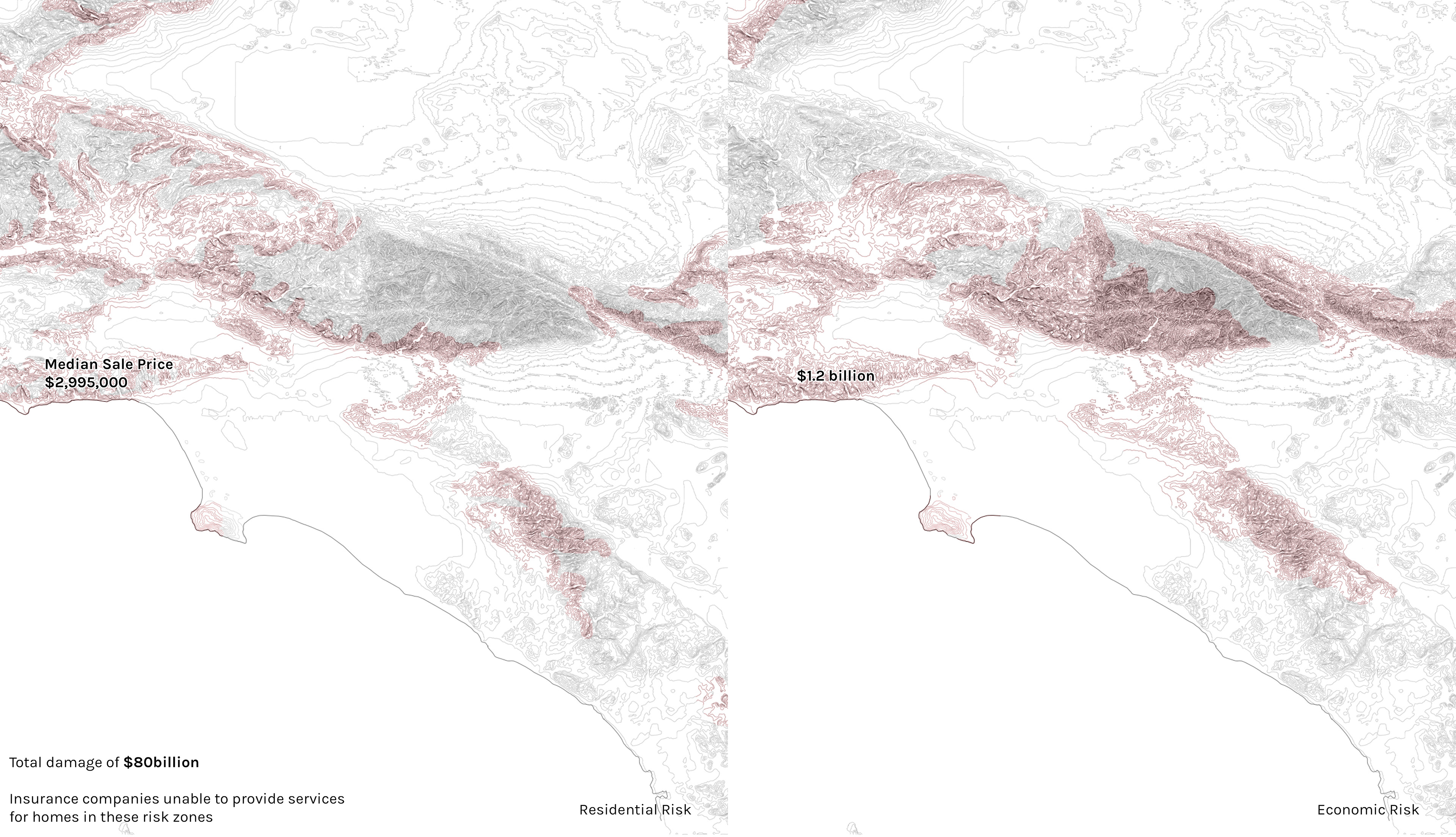 Areas of high residential and economic risk