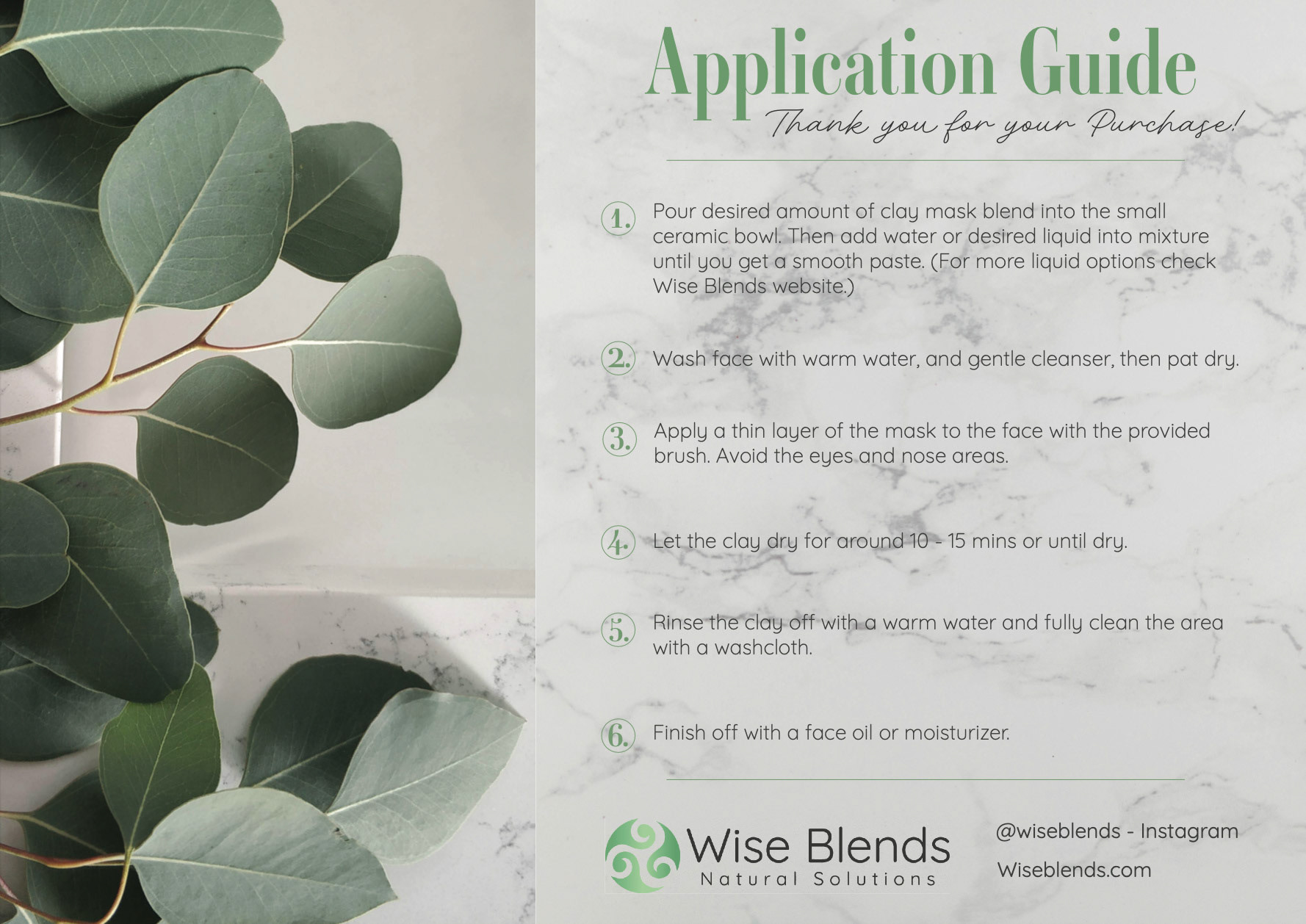 Clay Mask Application Guide - Back