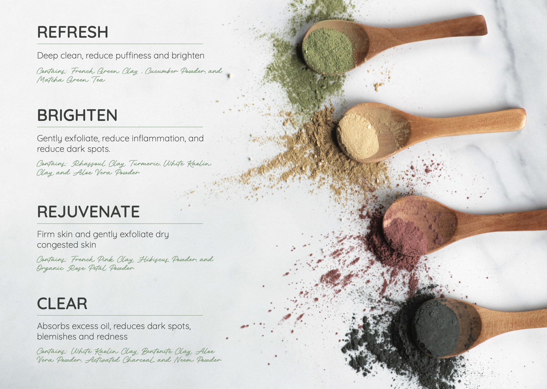 Clay Mask Card Info - Front