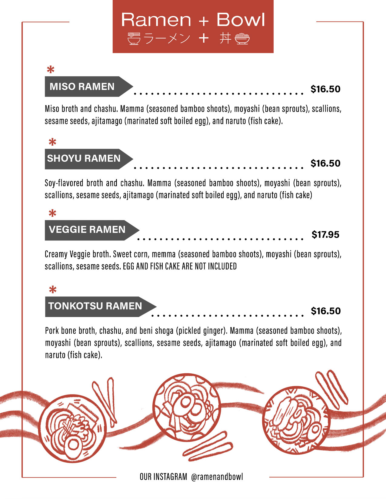 Late Night Menu