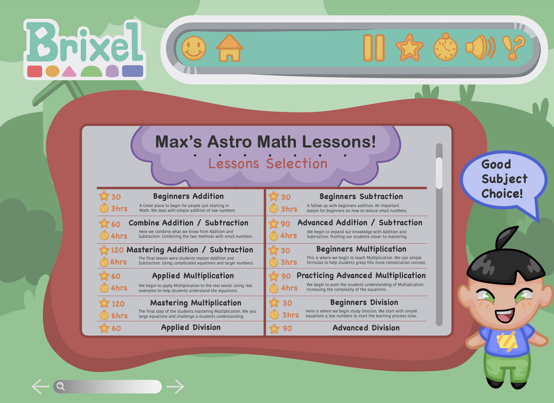 Lesson Selection