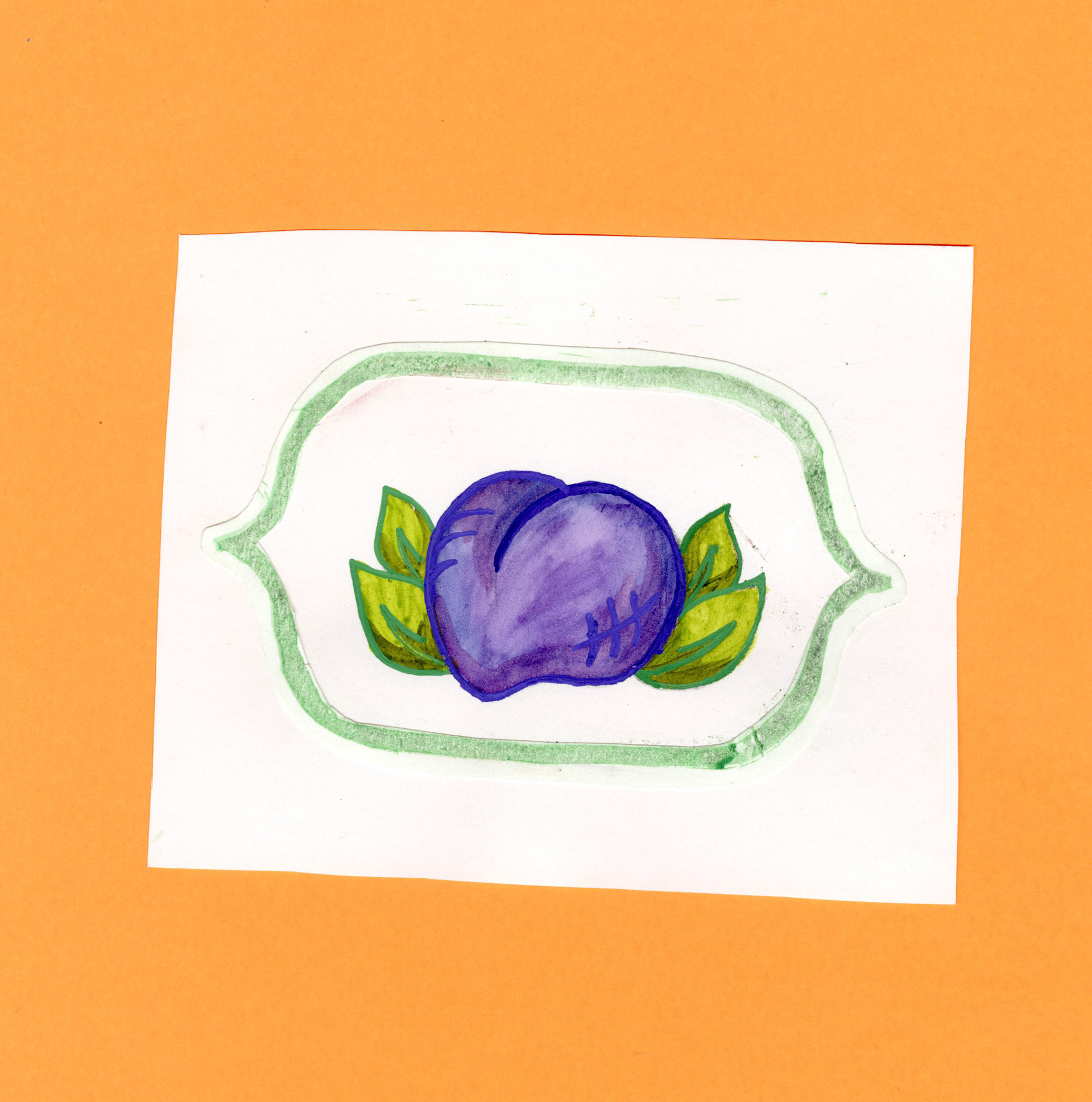 Stamp and Watercolor Design 2