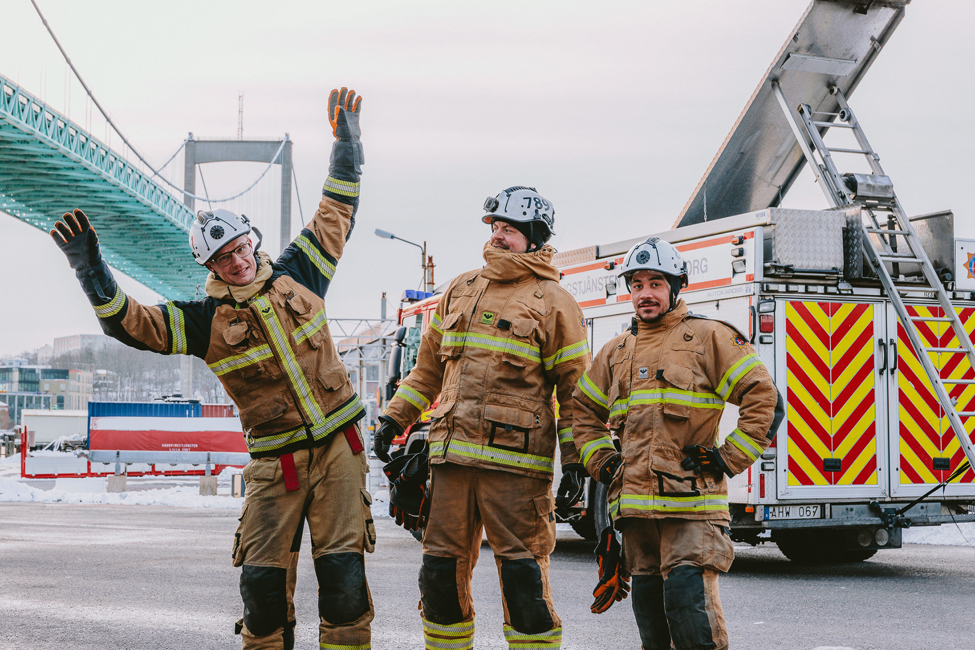 Retrato profesional de bomberos en estilo cinematográfico por Foto Nueve