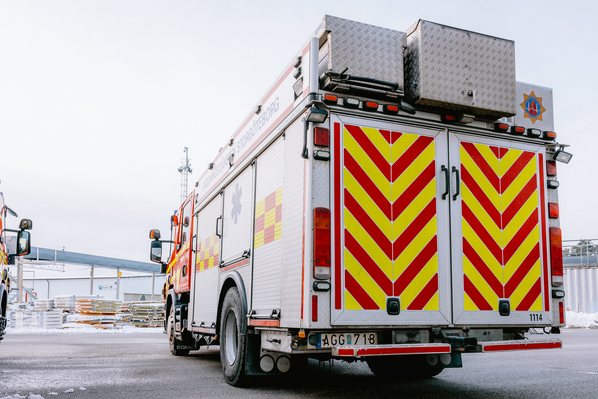 Retrato profesional de coches de bombero en estilo cinematográfico por Foto Nueve