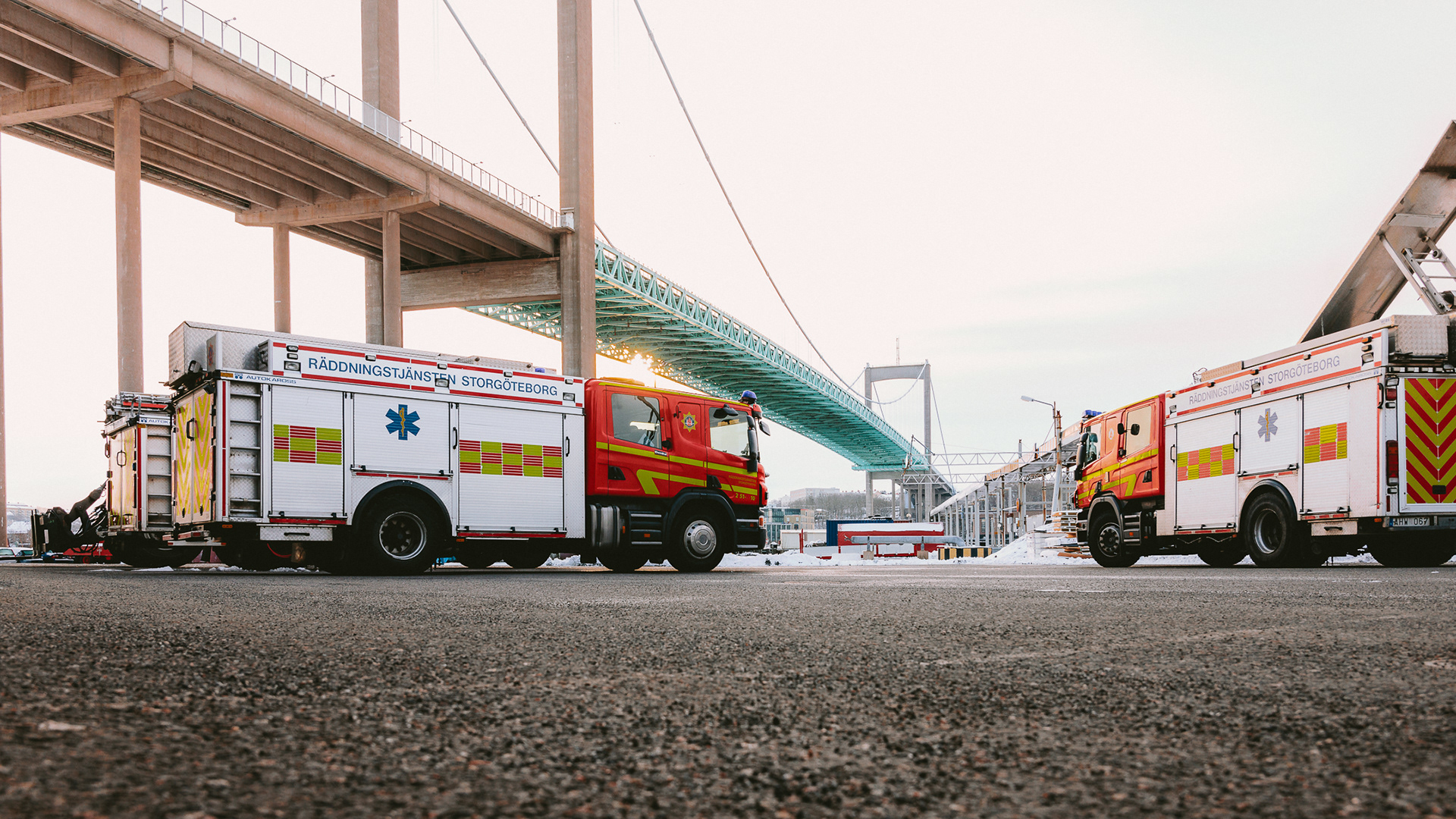 Retrato profesional de coches de bombero en estilo cinematográfico por Foto Nueve