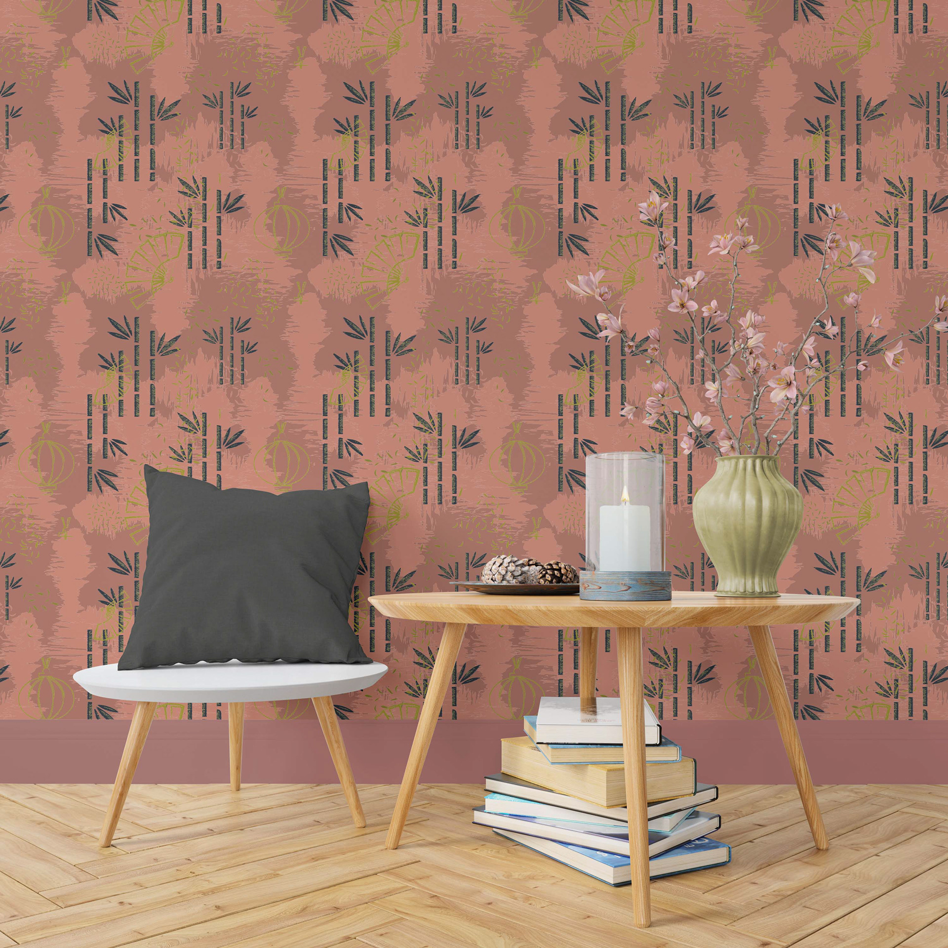 Des couleurs terracotta pour une ambiance douce et chaleureuse.
