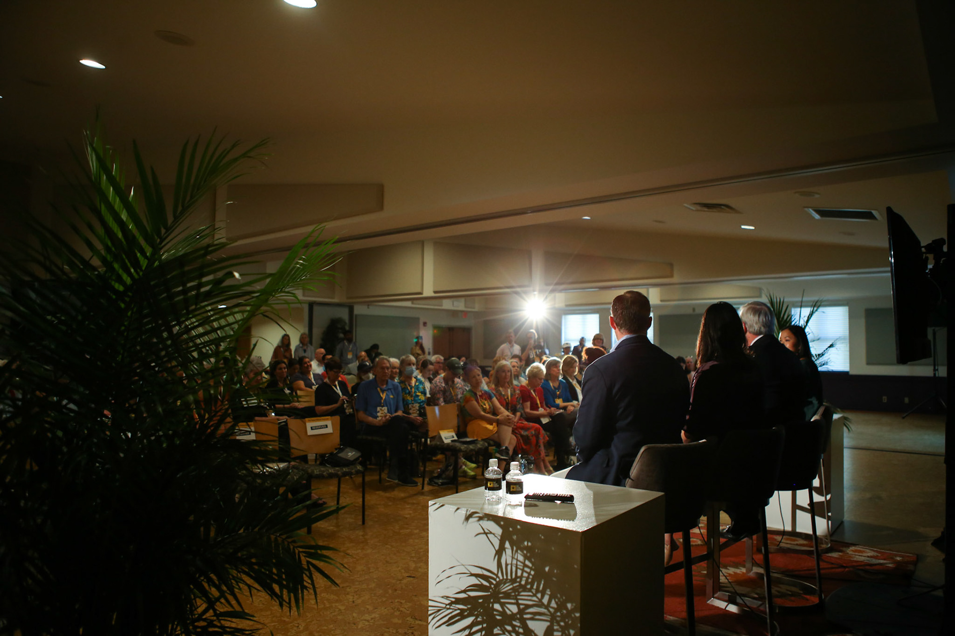 Democratic Nominee for Lieutenant Governor of Texas Mike Collier, Democratic Nominee for Attorney General of Texas Rochelle Garza, and Democratic Nominee for Land Commissioner of Texas Jay Kleberg speak at Texas Tribune Fest in Austin on Sept. 24, 2022.
