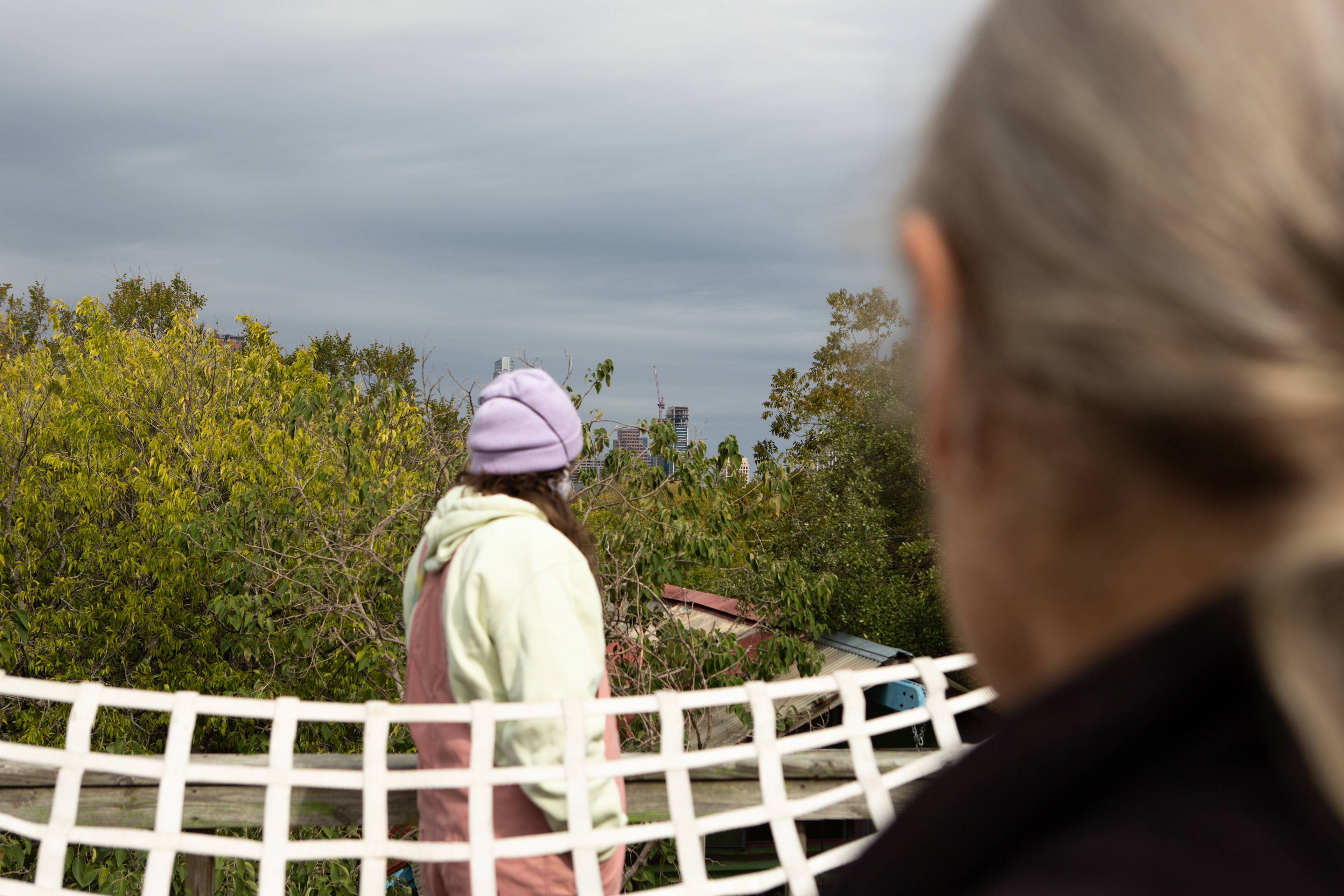 Talbot showcases his view of the Downtown Austin from his home built, 35 foot tall tower. He created the tower to view the ever-changing skyline.