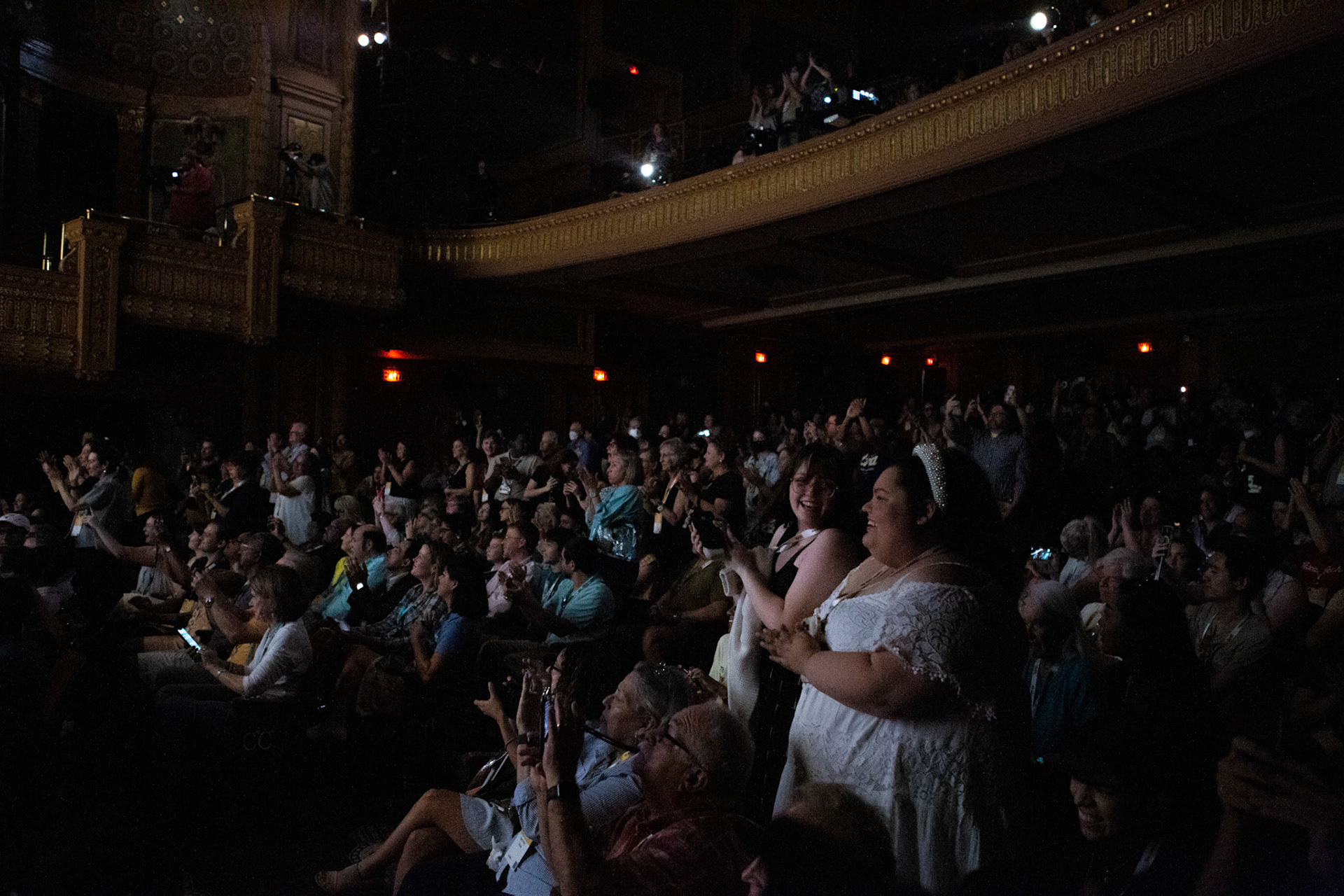 The crowd cheers for gubernatorial candidate Beto O'Rourke speaks at Texas Tribune Fest in Austin on Sept. 24, 2022.