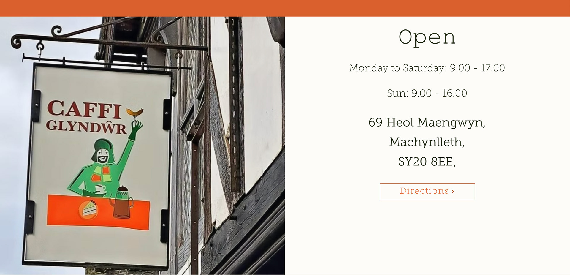 Glasbrint, Caffi Glyndŵr, Canolfan Owain Glyndŵr, Machynlleth
