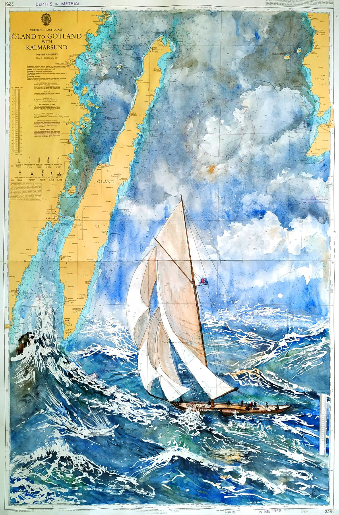approche des falaises - Voilier de Oland à Gotland