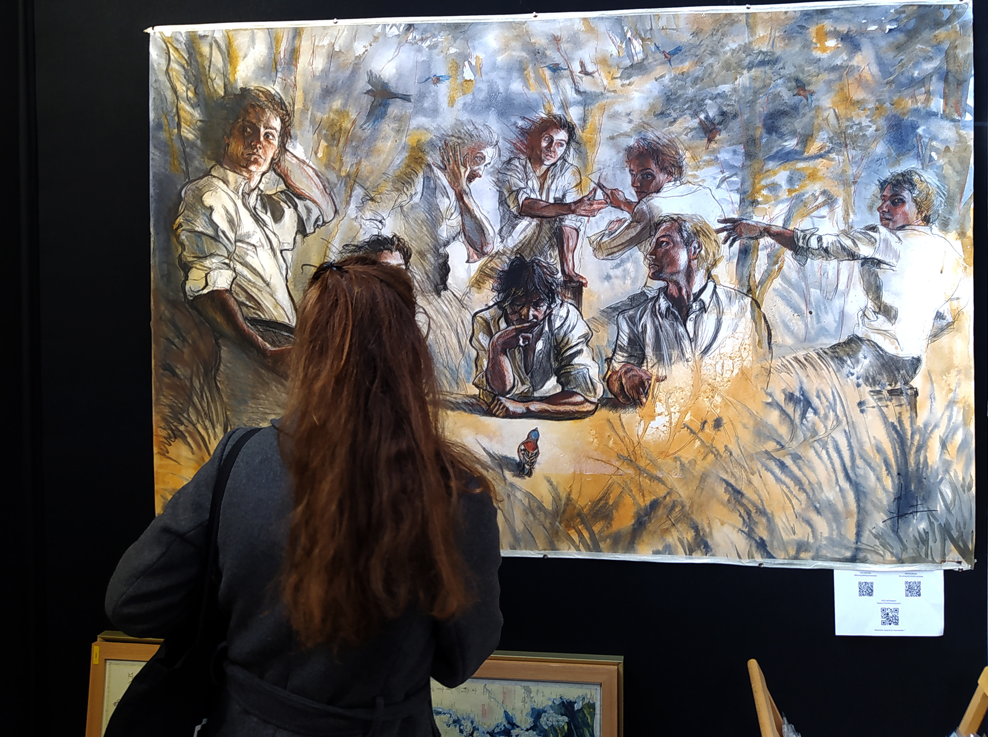 Lors de l'exposition sous la Halle des Blancs Manteaux