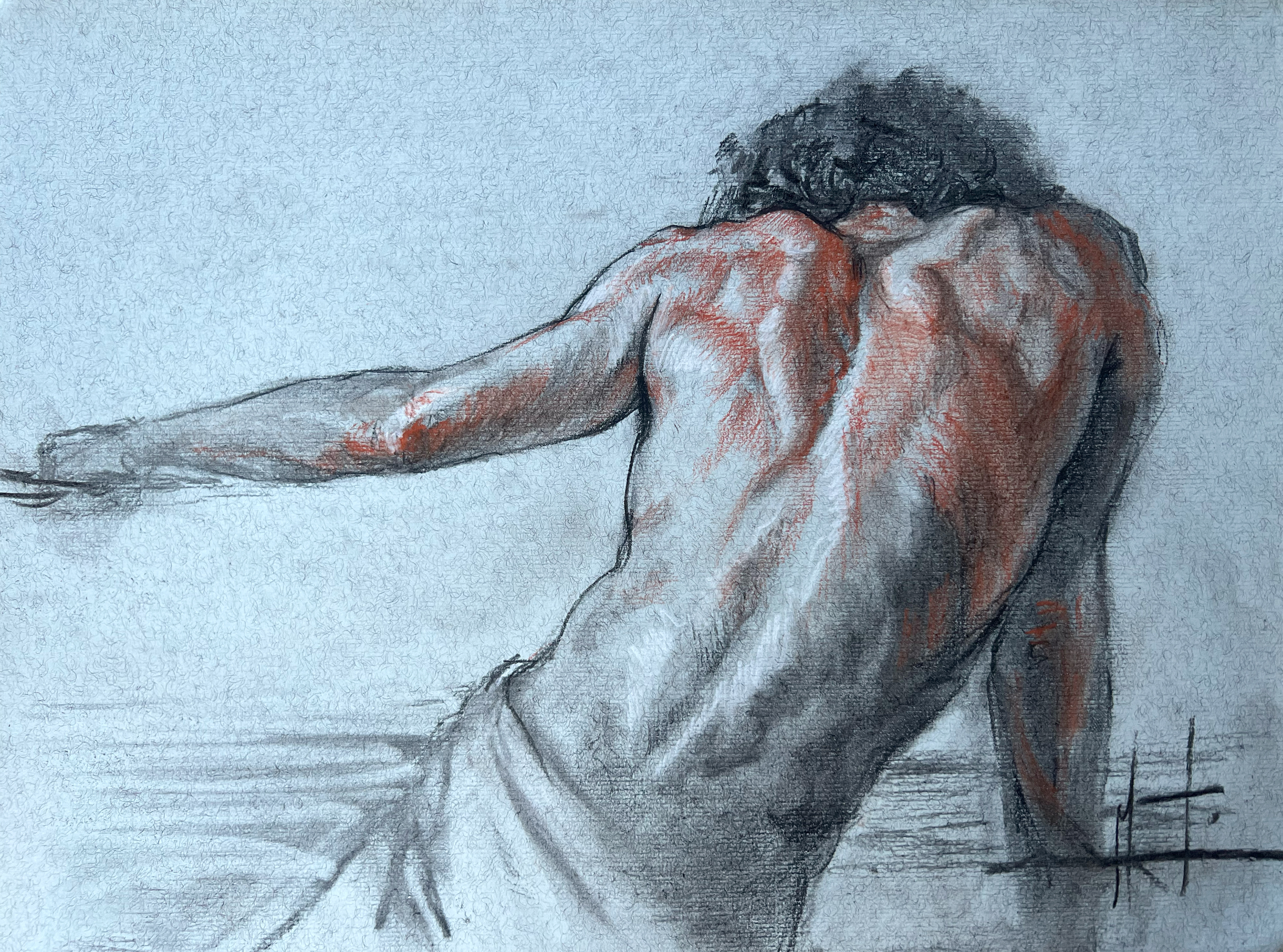 Etude de dos au "trois crayon"