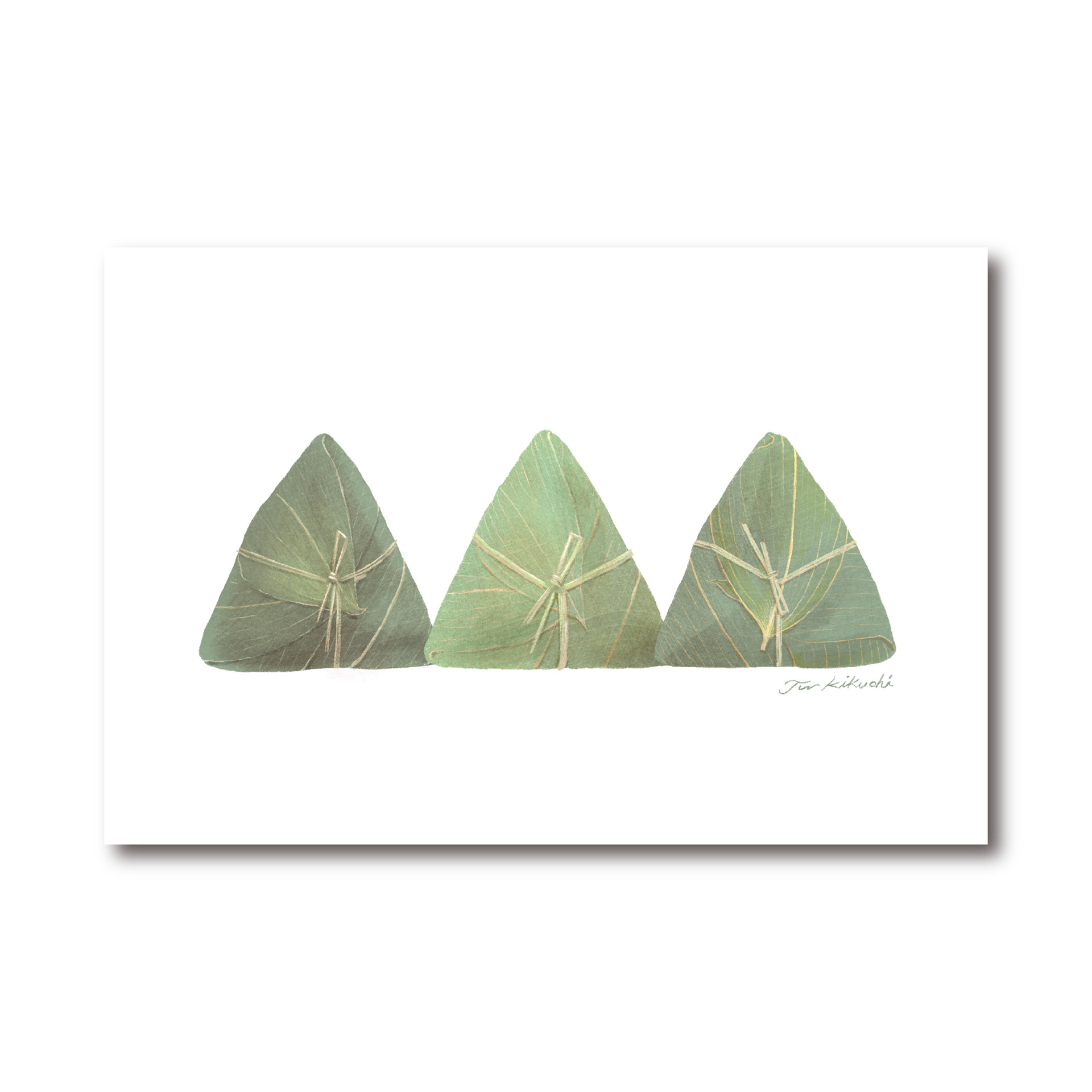 端午の節句には笹巻きでした。きな粉をつけて。 保存食用ですが保存する前にはなくなります。 三つ並んでいるのは山形県の県章（ロゴ）のイメージです。