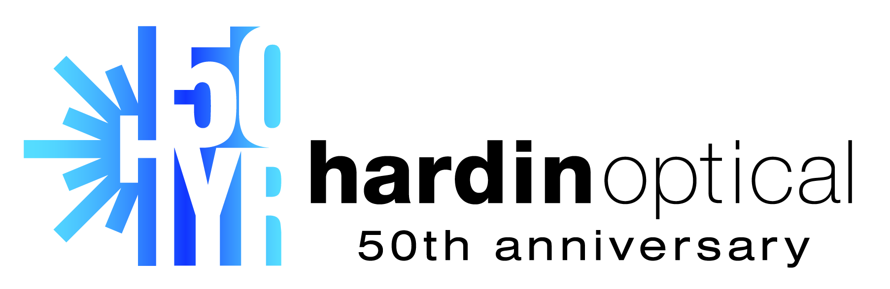 Hardin Optical 50th Anniversary logo