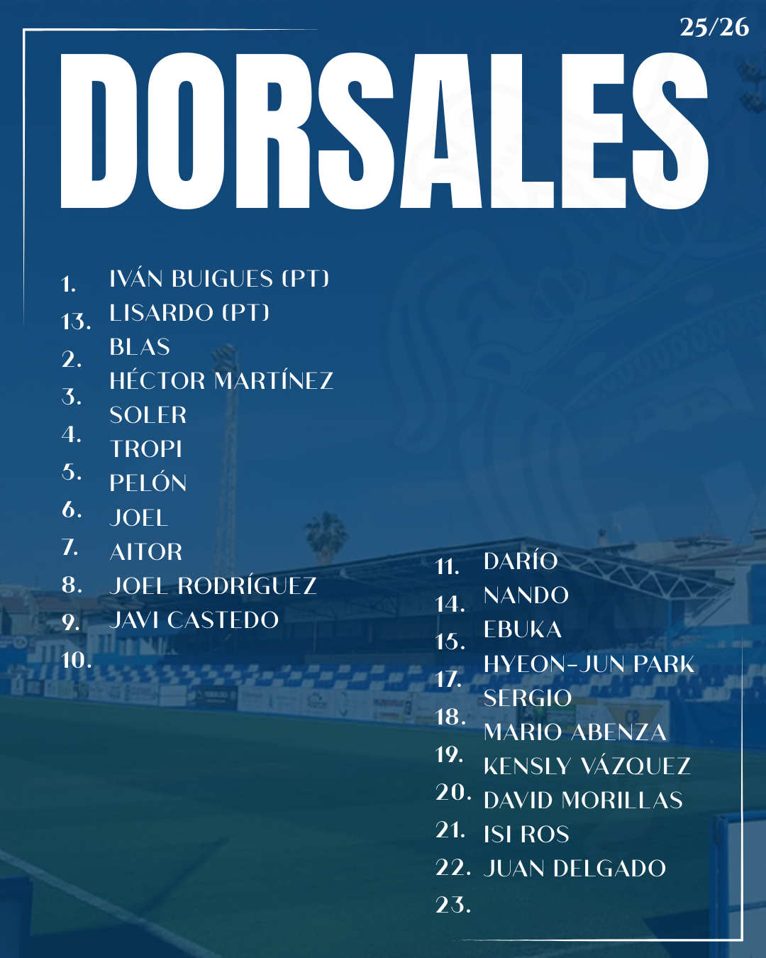 Dorsales de la temporada