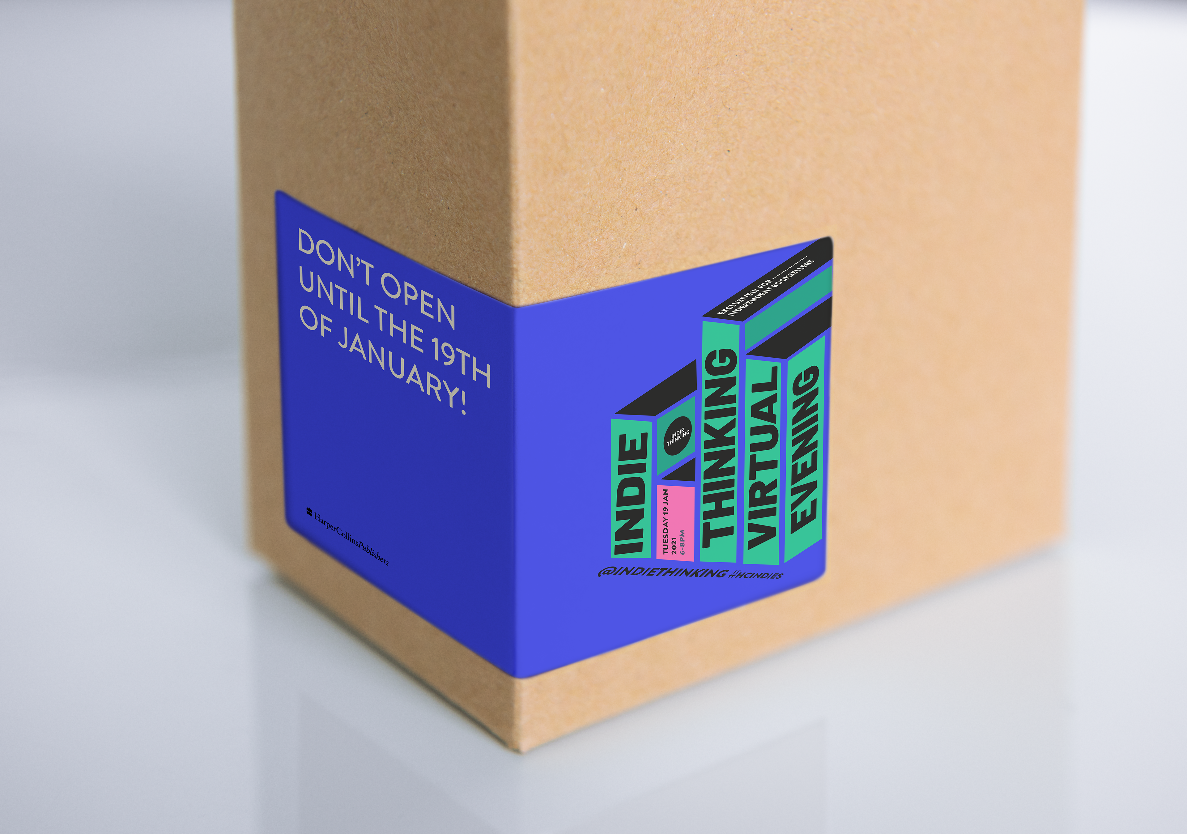Box label for goodie boxes sent pre-event
