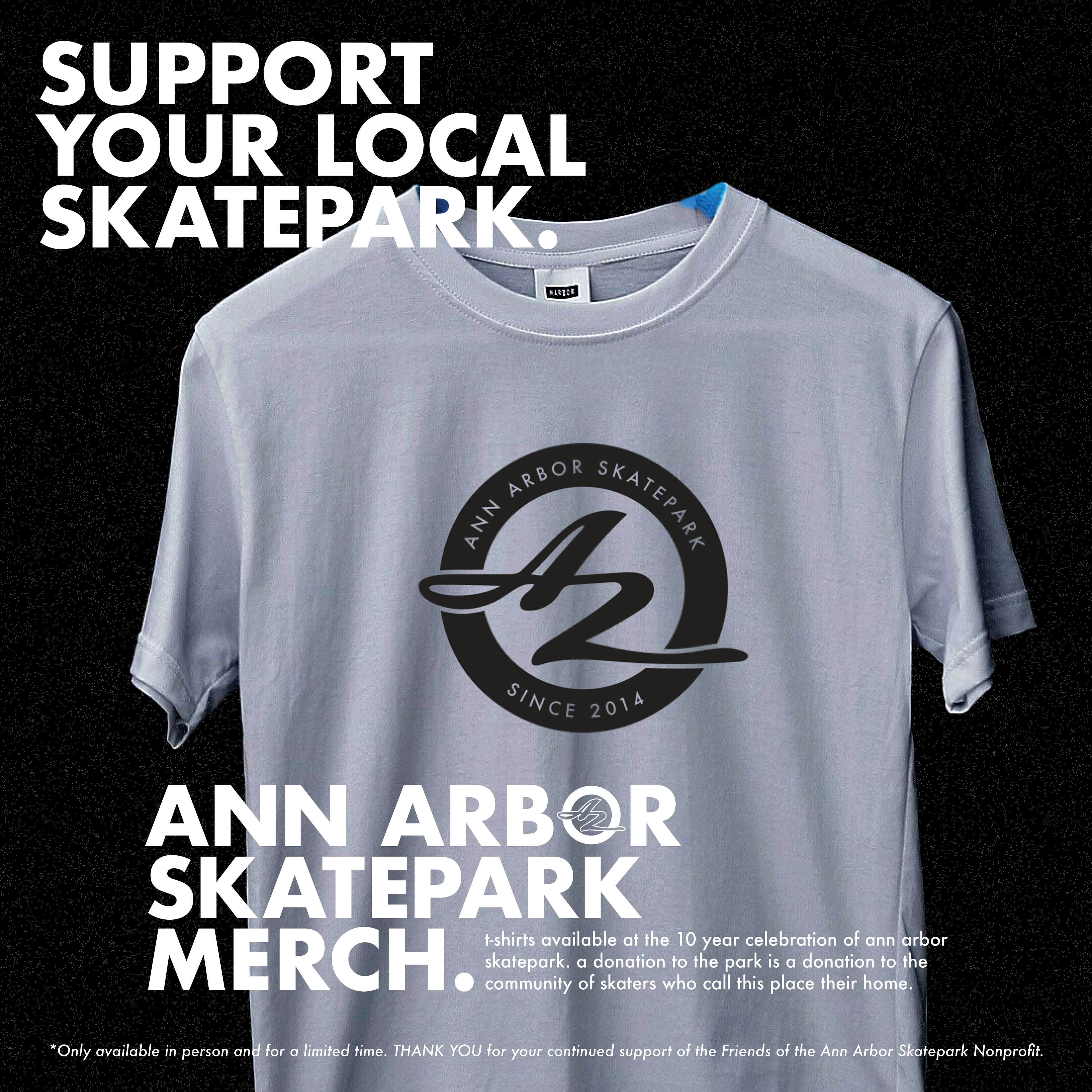 Ann Arbor Skatepark Logo Tee Social Media Post, 2024