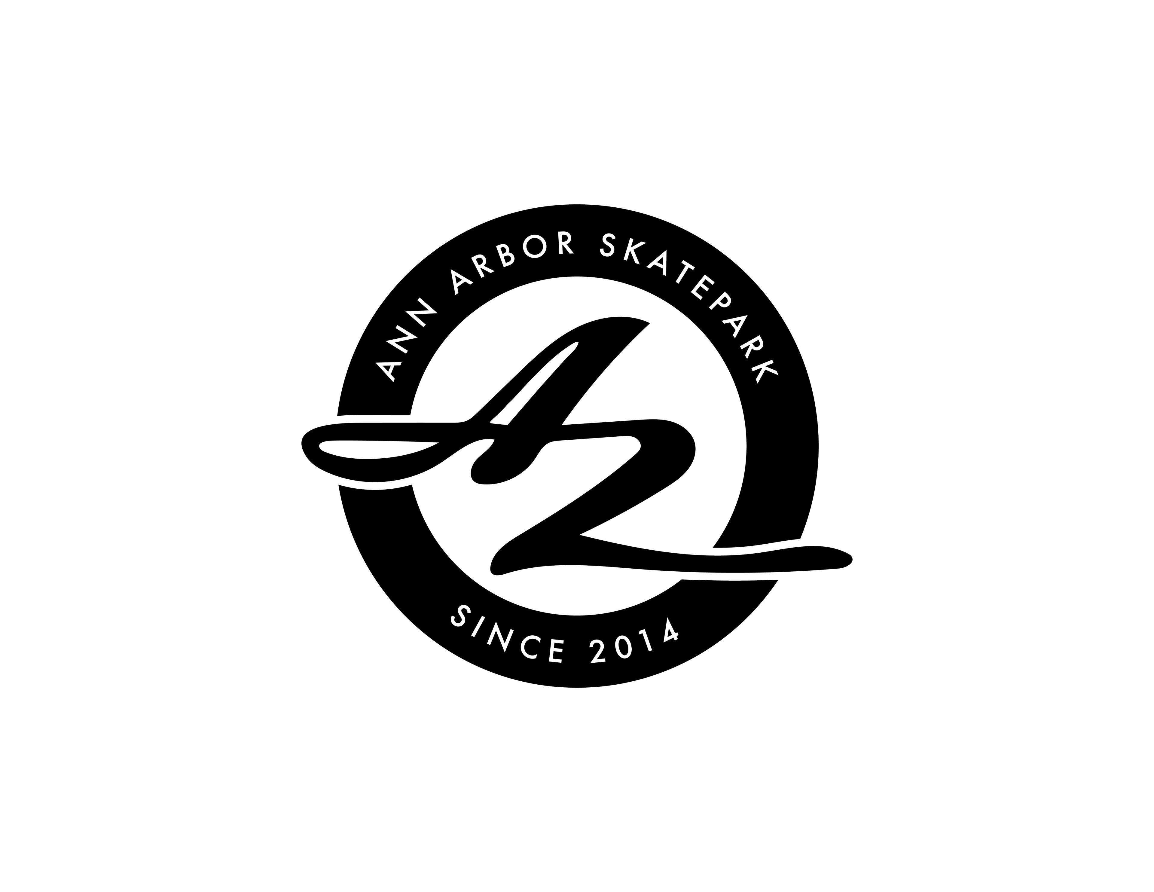 A2 Skatepark 10 Year Logo B&W, 2024