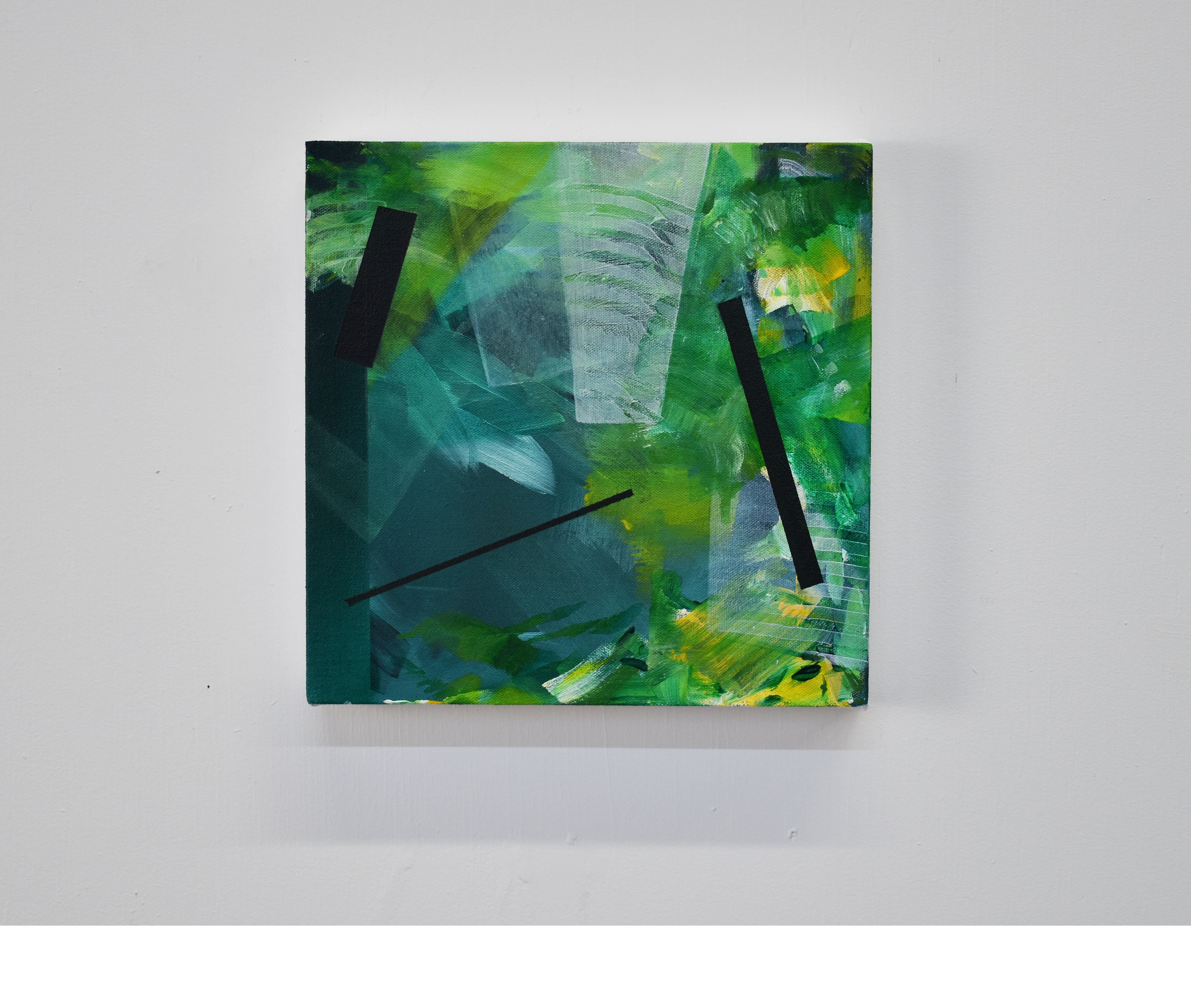 «Et si tout était déjà construit», acrylique sur toile, 10 x 10", 2021