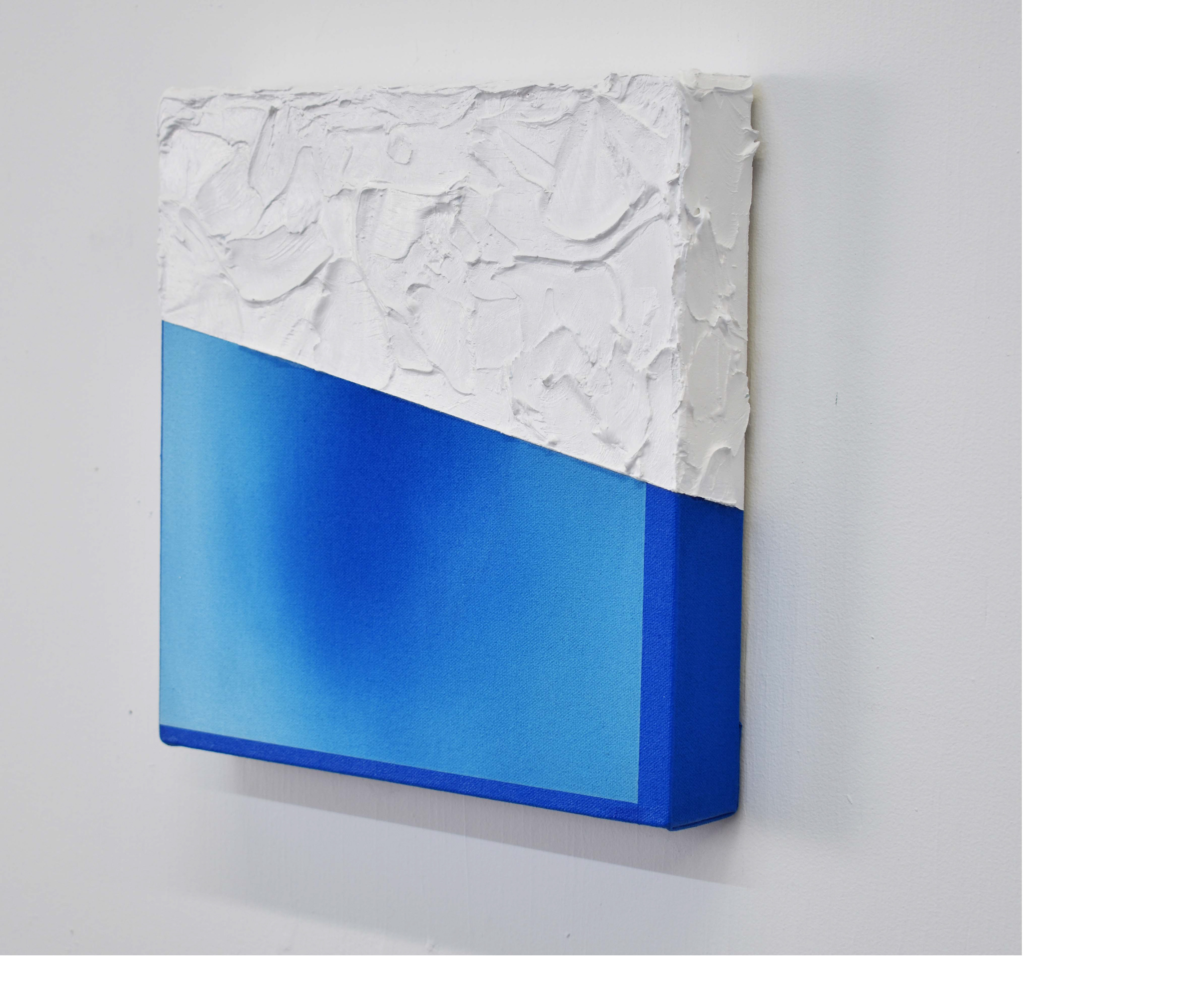 «Bleu», acrylique sur toile, 10 x 10", 2021