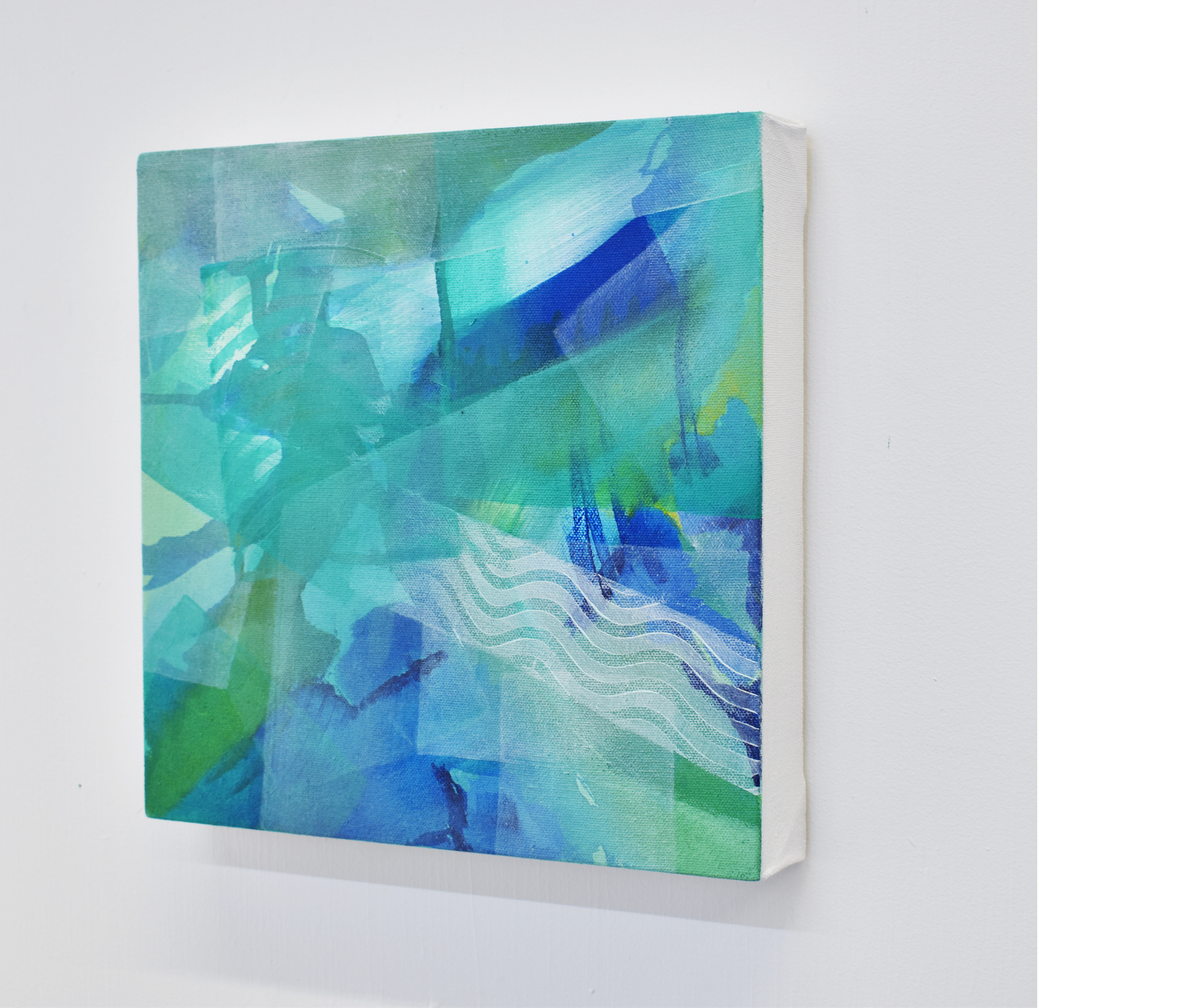 «Et si seulement le bleu», acrylique sur toile, 10 x 10", 2021